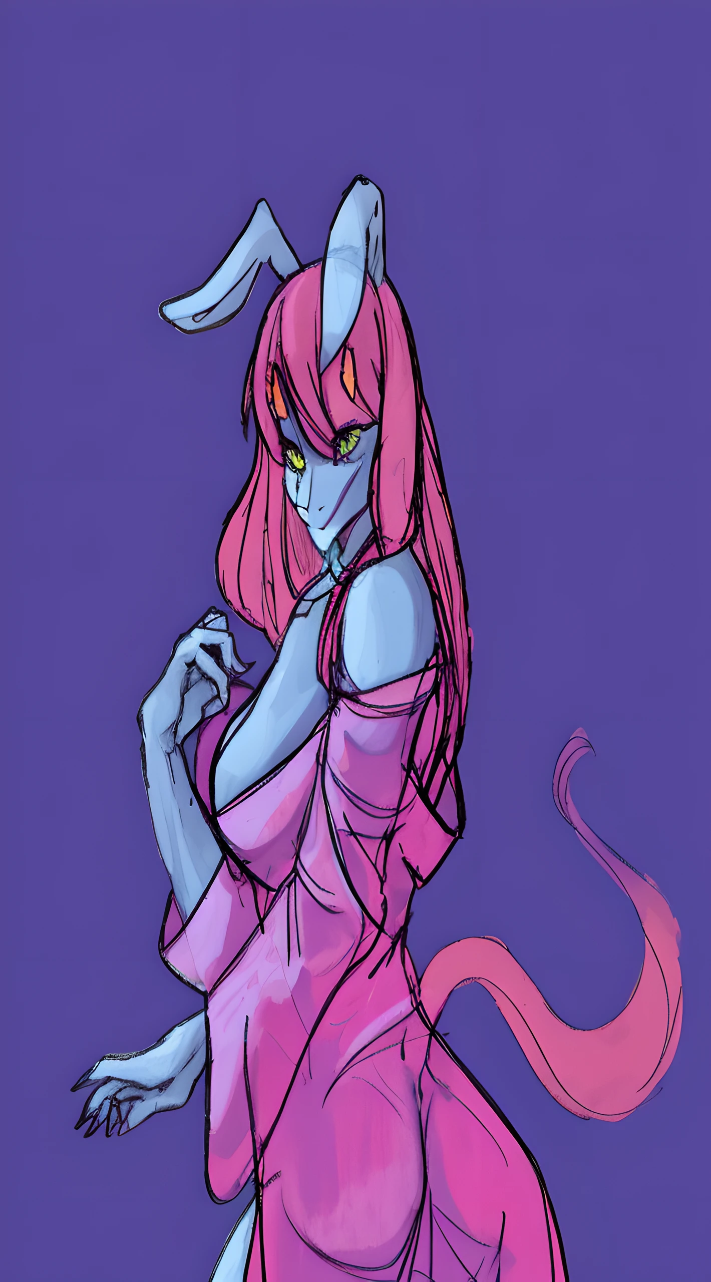 masterpiece, best quality, 1girl,(animal hands ,animal ears, long hair,