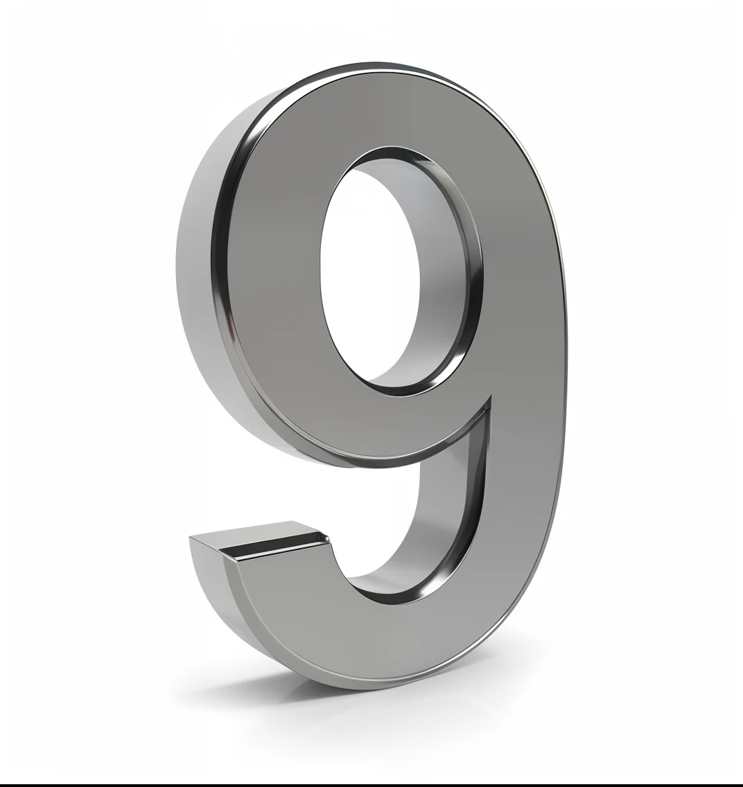 A close-up of a bright number nine on a white surface, numerology, graphic, Nueve dimensiones, rating:g, plata, Cine 4D :9 cara detallada: 8, Nueve HD separados, Good illustration, Golden number, 9, n -9, n - 9, n-9, n- 9, dividing it into nine quarters, graphic illustration