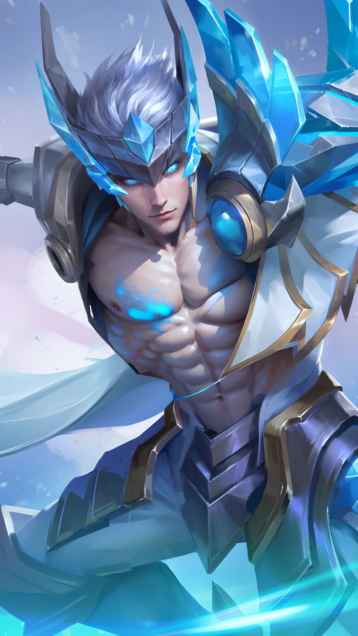 The guy has a six-pack body