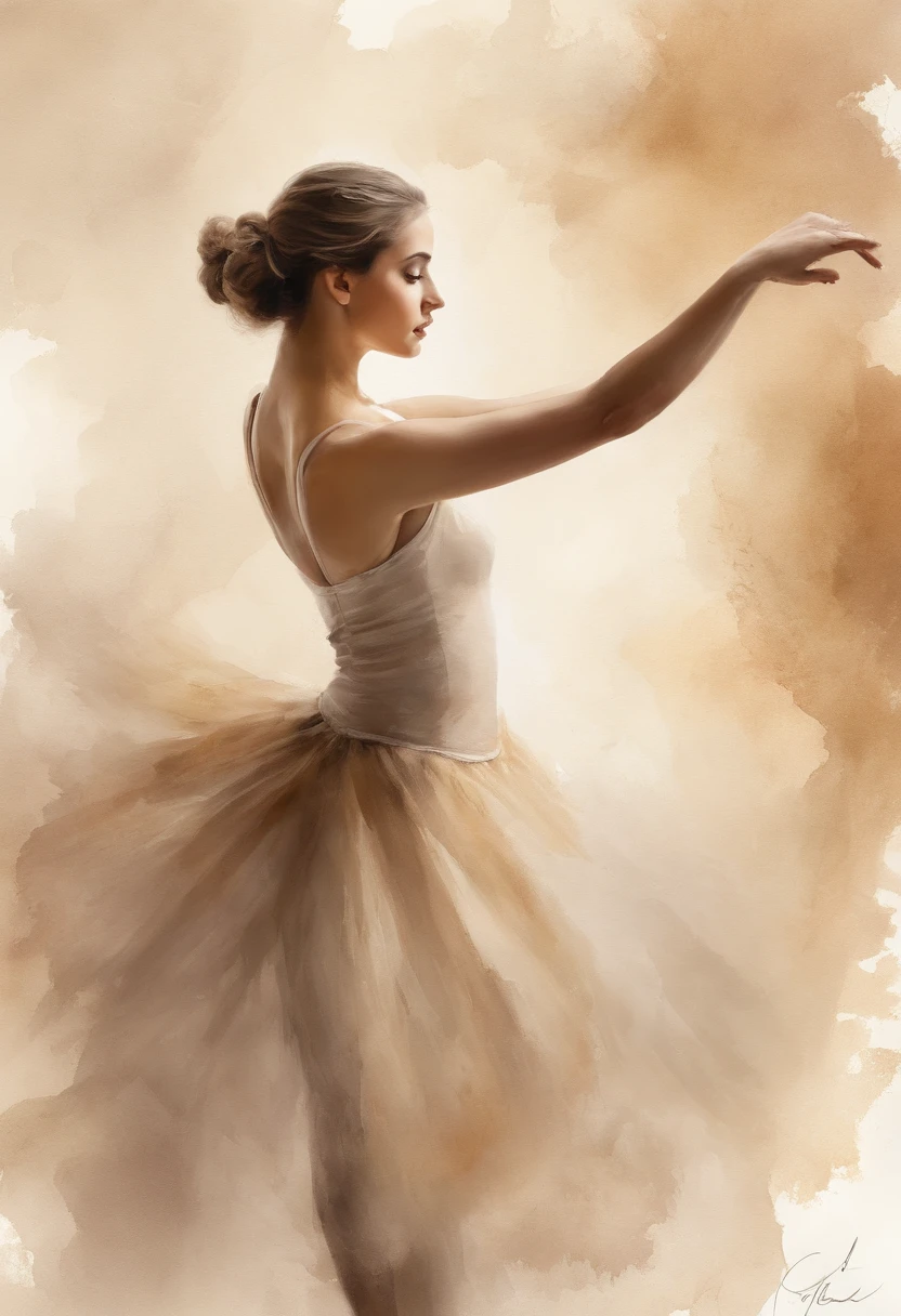 Young classical dancer, con una pose de ballet, Fondo de pantalla HD, color sepia, fondo de pantalla de alta calidad, photo session, pose llamativa, Female 18 years old, You are about 18 years old, You are about 18 years old, Retrato tirado 8 K