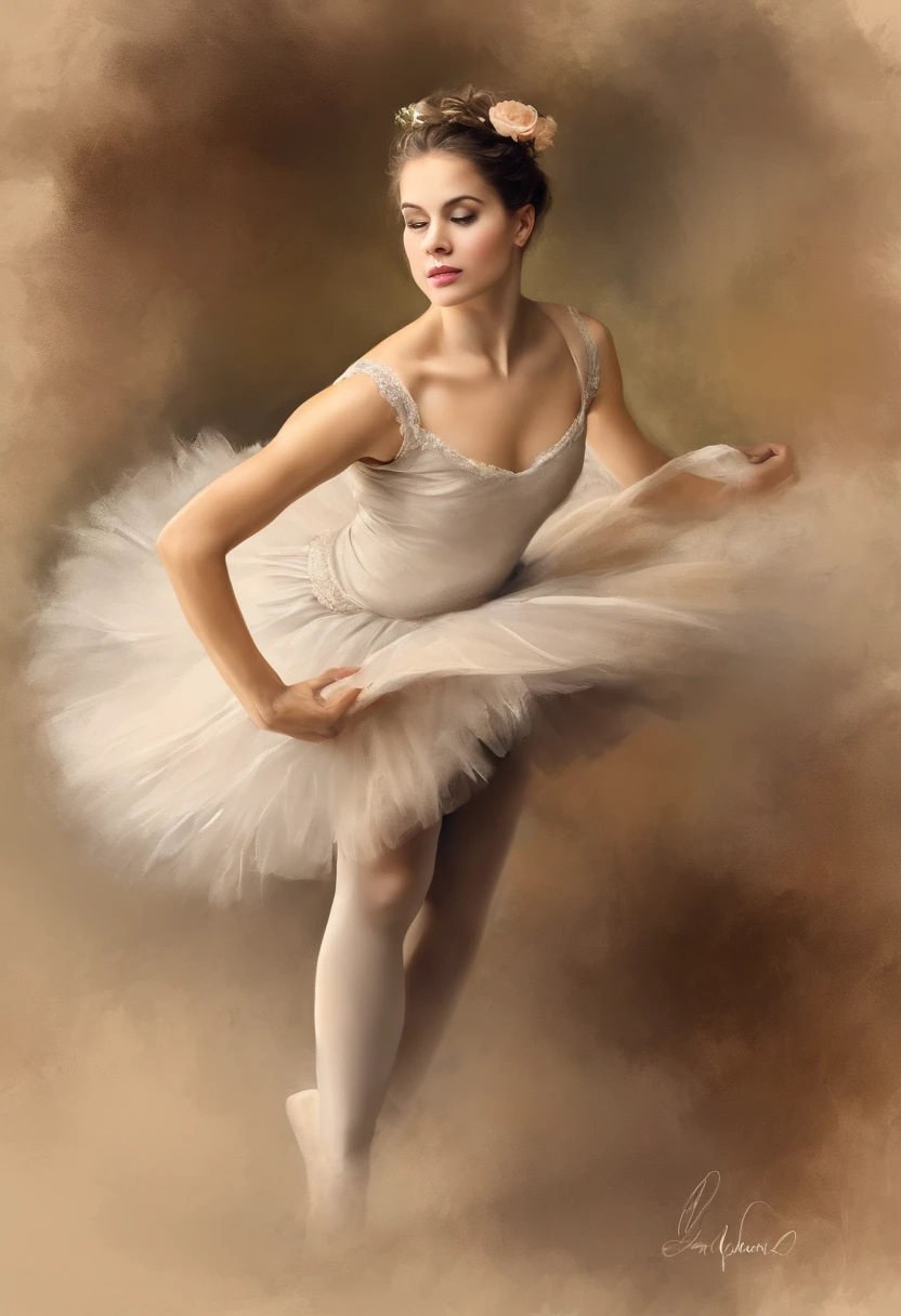 Young classical dancer, con una pose de ballet, Fondo de pantalla HD, color sepia, fondo de pantalla de alta calidad, photo session, pose llamativa, Female 18 years old, You are about 18 years old, You are about 18 years old, Retrato tirado 8 K