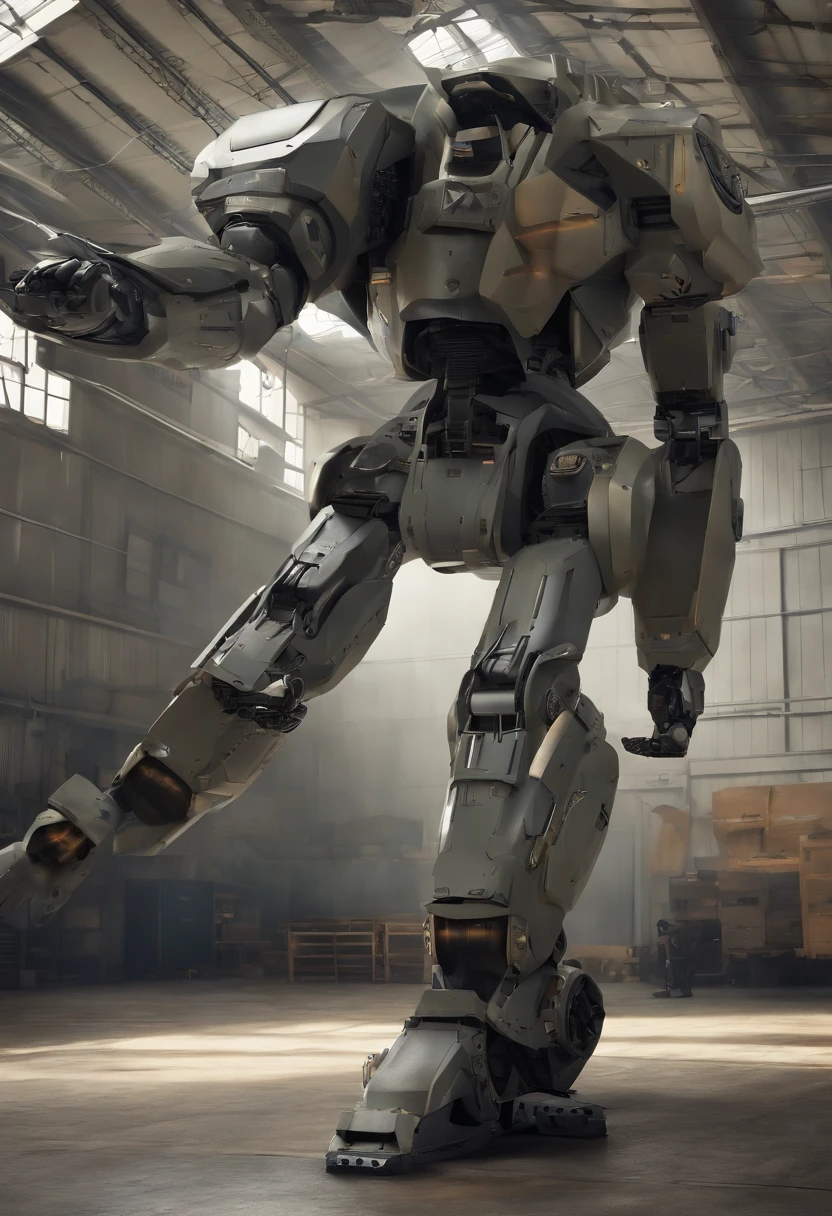 giant robot, Futuristic Design, alta tecnologia, foot propulsion, Android head at air base, cercado por militares, detalhes intrincados, High definition, 16k, detalhes altamente definidos, 16k, inspirado em Youssef Howayek altamente detalhado, hyper realistic, Perfect artwork, master part, best quality, Altas, layered lighting,