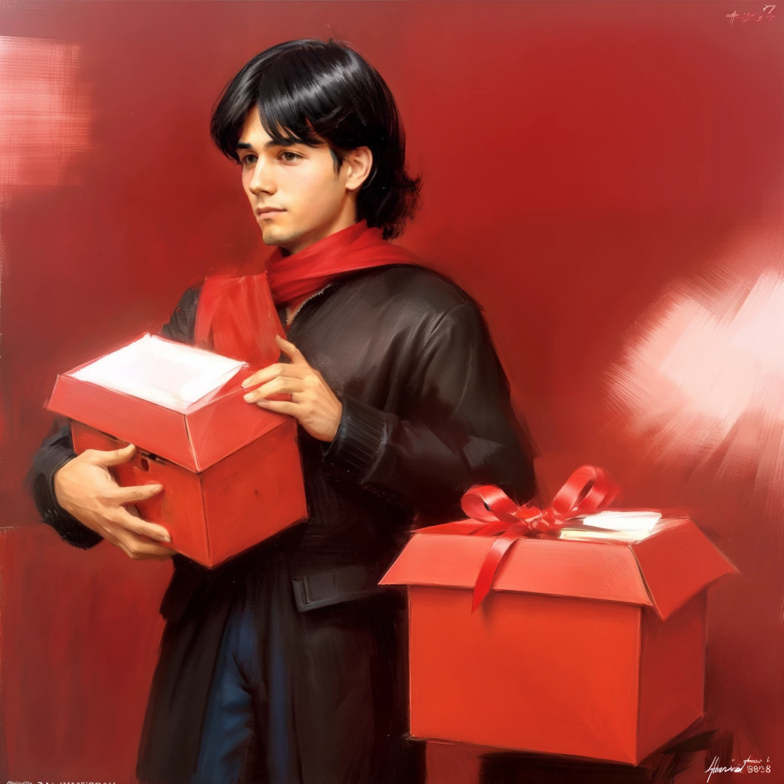 Homem de 18 anos de cabelo vermelho boxeador