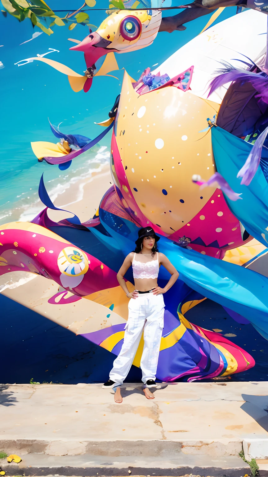 Allegorical floats with health theme, for the anniversary of a university