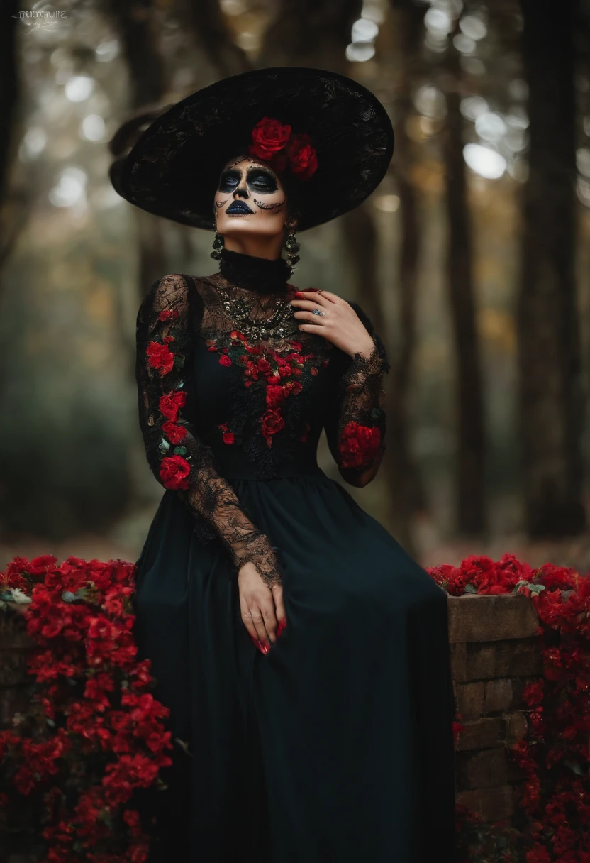 la muerte, vestido preto, detalhes preto