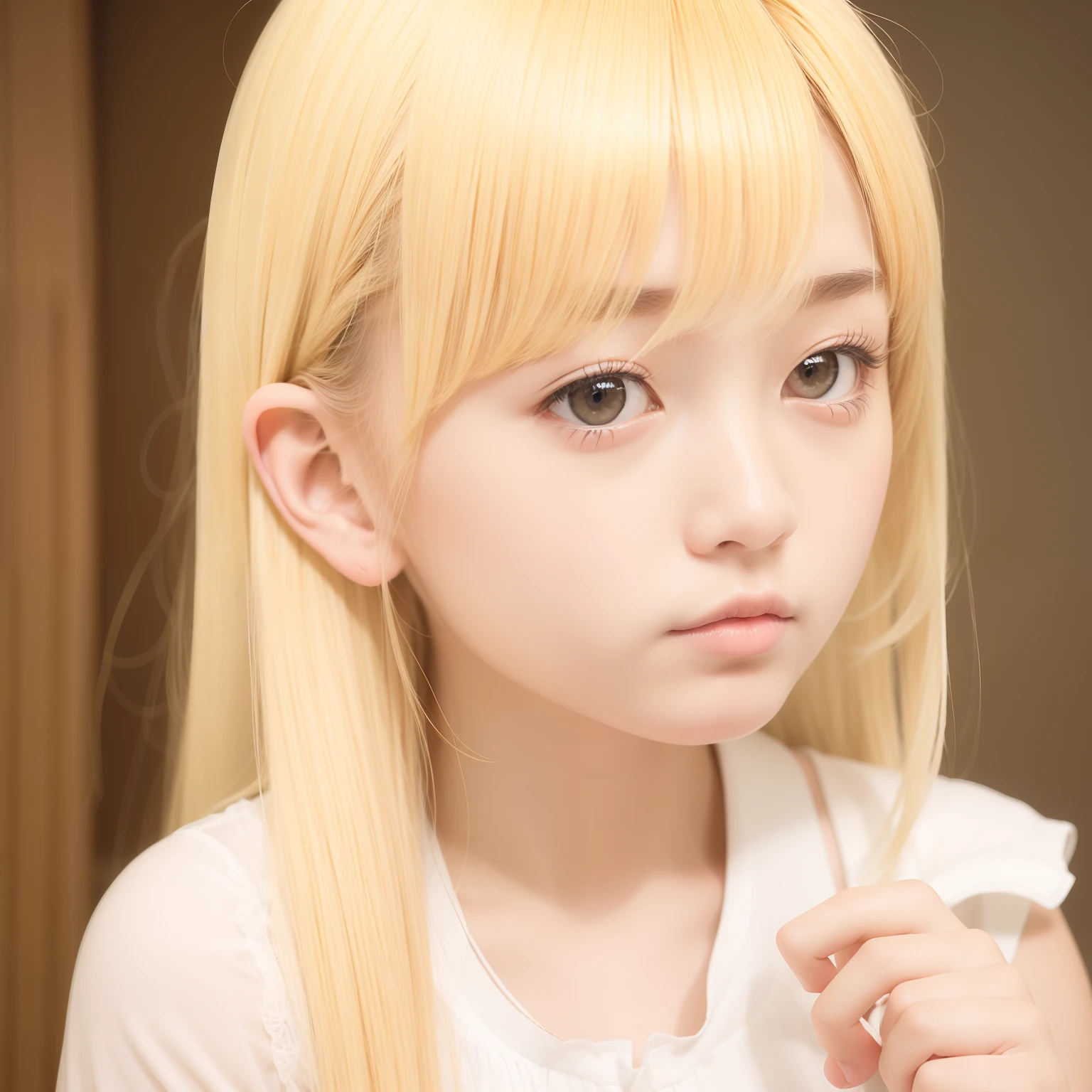 1girl, Marin kitagawa, dress white, short hair, yellow, realistic, ultra detail, 70mm lens