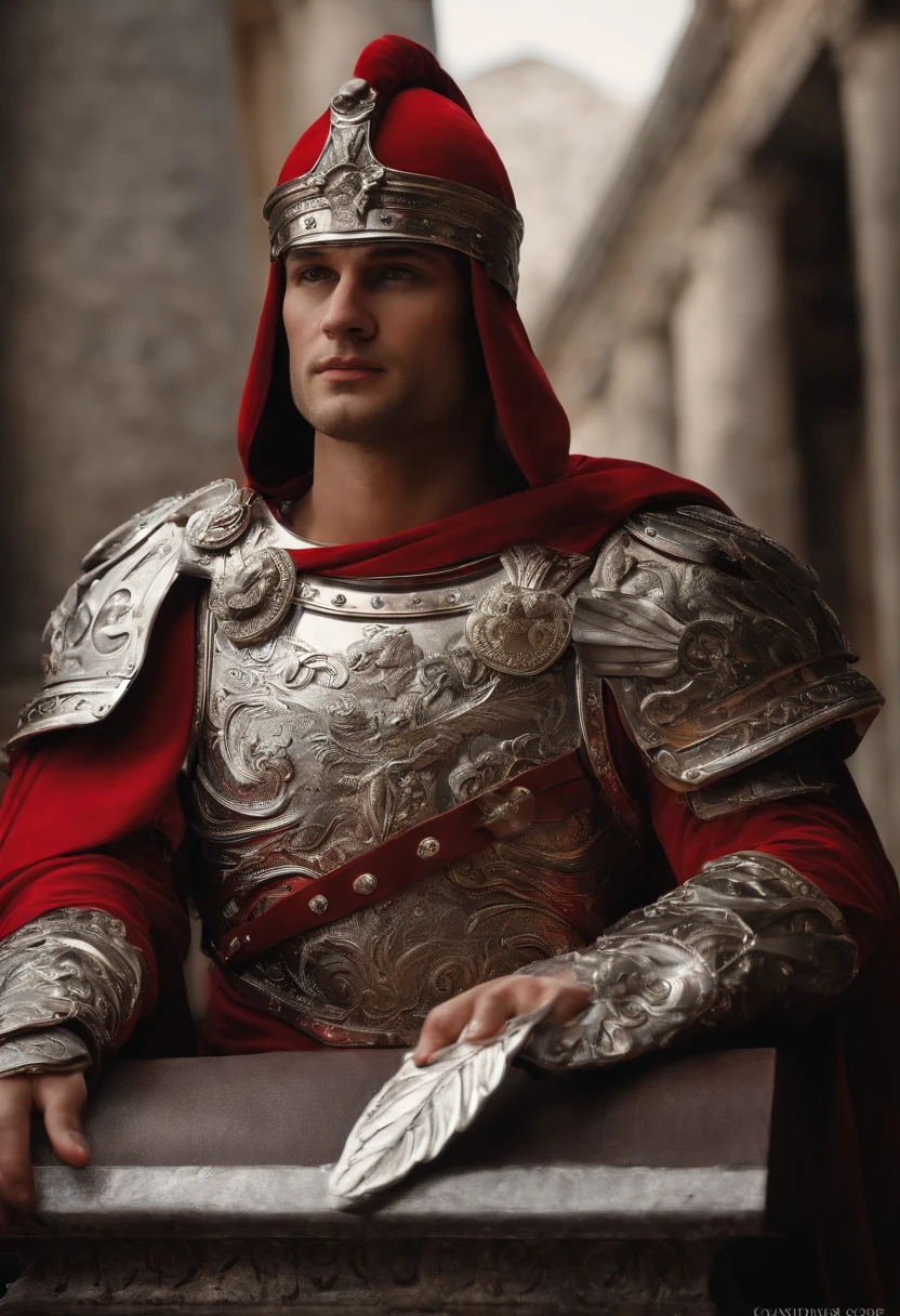 centurion roman silver and red