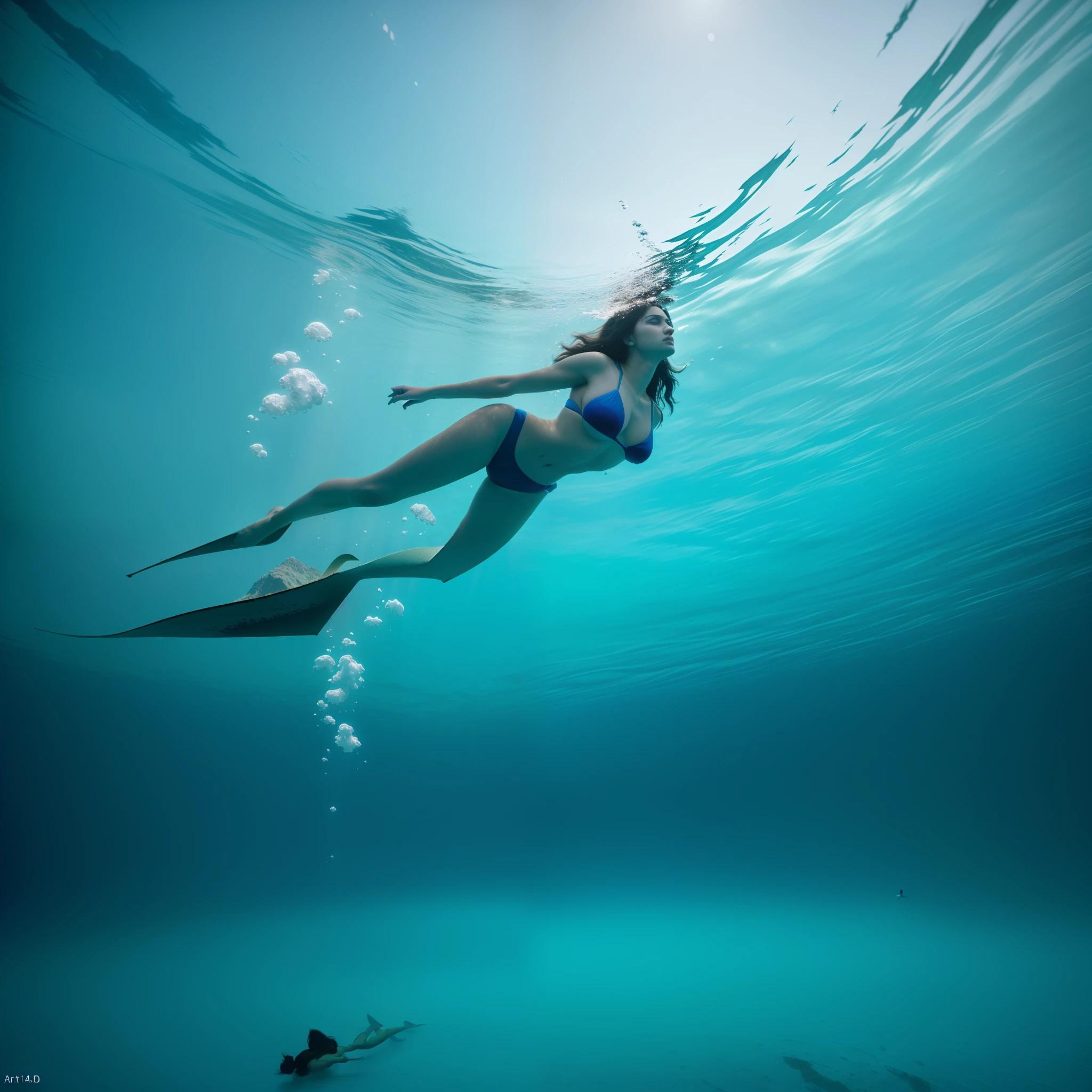 There is a woman swimming in the ocean with a blue background, swimming underwater, swimming underwater, Nadar no oceano, swimming underwater, Nadar pelo oceano, swimming to surface, underwater shooting, floating under the water, deep underwater, Underwater perspective, no mar, subaquatic photography, underwater photo, side profile in underwater, flutuando no oceano, incredible depth, hands with four fingers and a thumb,
 atraente mulher ucraniana deslumbrante, 
 skin pores,(pele altamente detalhada:1.1), filmic grain, Fujifilm XT3, 
(Rosto alto e detalhado:1.1), (tons suaves:1.25), (HDR:1.25), 
(art-station:1.2), (detalhes intrincados:1.14),
 (hyperrealistic 3 d render:1.16), (filmic:0.55), (Rutkowski:1.1),
 ((parcialmente exposto ))best four-finger ratio 
and a thumb, atraente mulher ucraniana deslumbrante, skin pores, behind glacial mountains, neve,
 (pele altamente detalhada:1.1), filmic grain, Fujifilm XT3, 
(Rosto alto e detalhado:1.1), (tons suaves:1.25), (HDR:1.25),
 (art-station:1.2),  (detalhes intrincados:1.14), 
(hyperrealistic 3 d render:1.16), (filmic:0.55), (Rutkowski:1.1),
 ((parcialmente exposto ))best four-finger ratio
 and a thumb, atraente mulher ucraniana deslumbrante,skin pores, behind glacial mountains, neve, (pele altamente detalhada:1.1), filmic grain, Fujifilm XT3, (Rosto alto e detalhado:1.1), (tons suaves:1.25), (HDR:1.25), (art-station:1.2), Dramatic, (detalhes intrincados:1.14), (hyperrealistic 3 d render:1.16), (filmic:0.55), (Rutkowski:1.1), (desbotado:1.3), ((parcialmente exposto ))1 girl, noite, heaven, nuvem, raios solares, raias de sol brilhando entre as nuvens, ao ar livre, linda mulher sensual dos anos 30, modeldress de moda, (fotorrealista: 1.4), (hyper-realistic: 1.4), (Realistic: 1.3), (smooth lighting: 1.05), (Improved Movie Lighting Quality: 0.9), 32k, 1 girl, Menina de 20 anos, realistic lighting, luz de fundo, Luz facial, ray-traced, (Luz Br