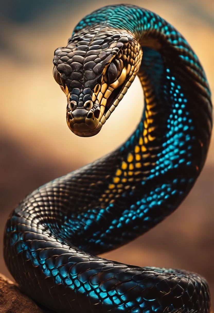 cobra naja pronta para atacar estilo adesivo