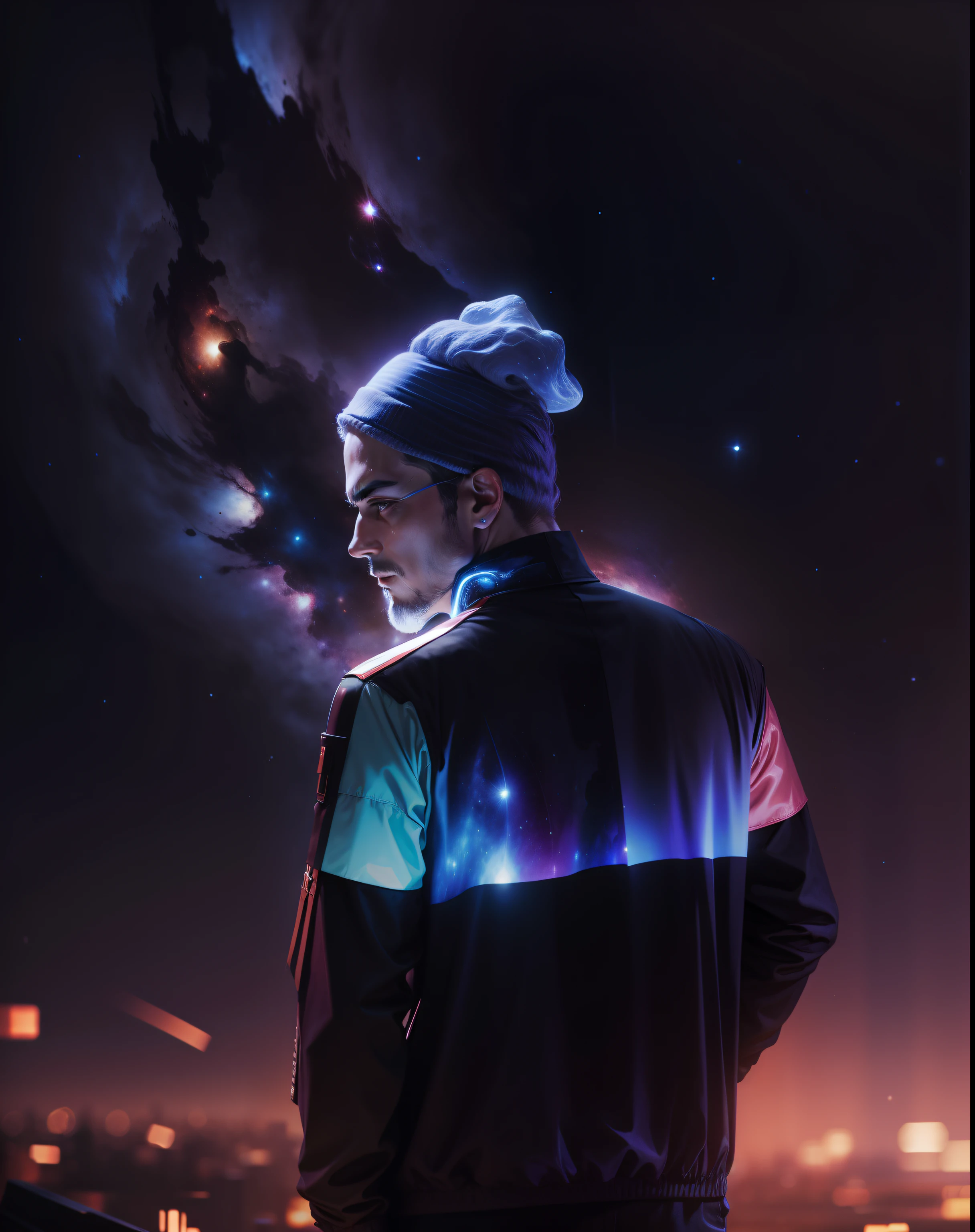 THE MAN STANDING ON GALAXY