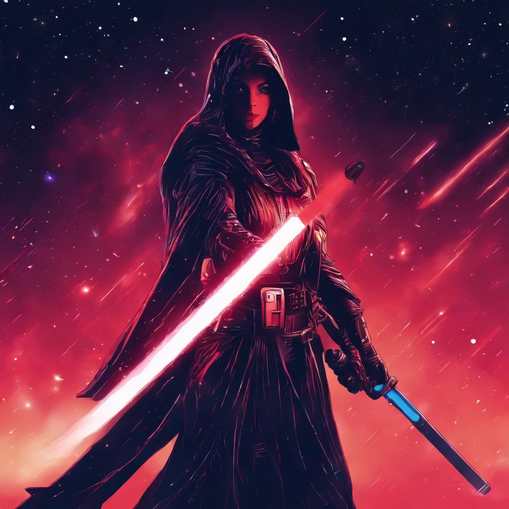 Mulher em um manto segurando um sabre de luz em um quarto escuro, segurando sabre de luz 4 k, Jedi Feminino, rei, Jedi com sabre de luz, com espada de sabre de luz, Personagem de Star Wars, sem sabre de luz, segurando um sabre de luz, com sabre de luz, Papel de parede Cal Kestis LightSaber, Papel de parede com sabre de luz 4K, segurando um sabre de luz vermelho