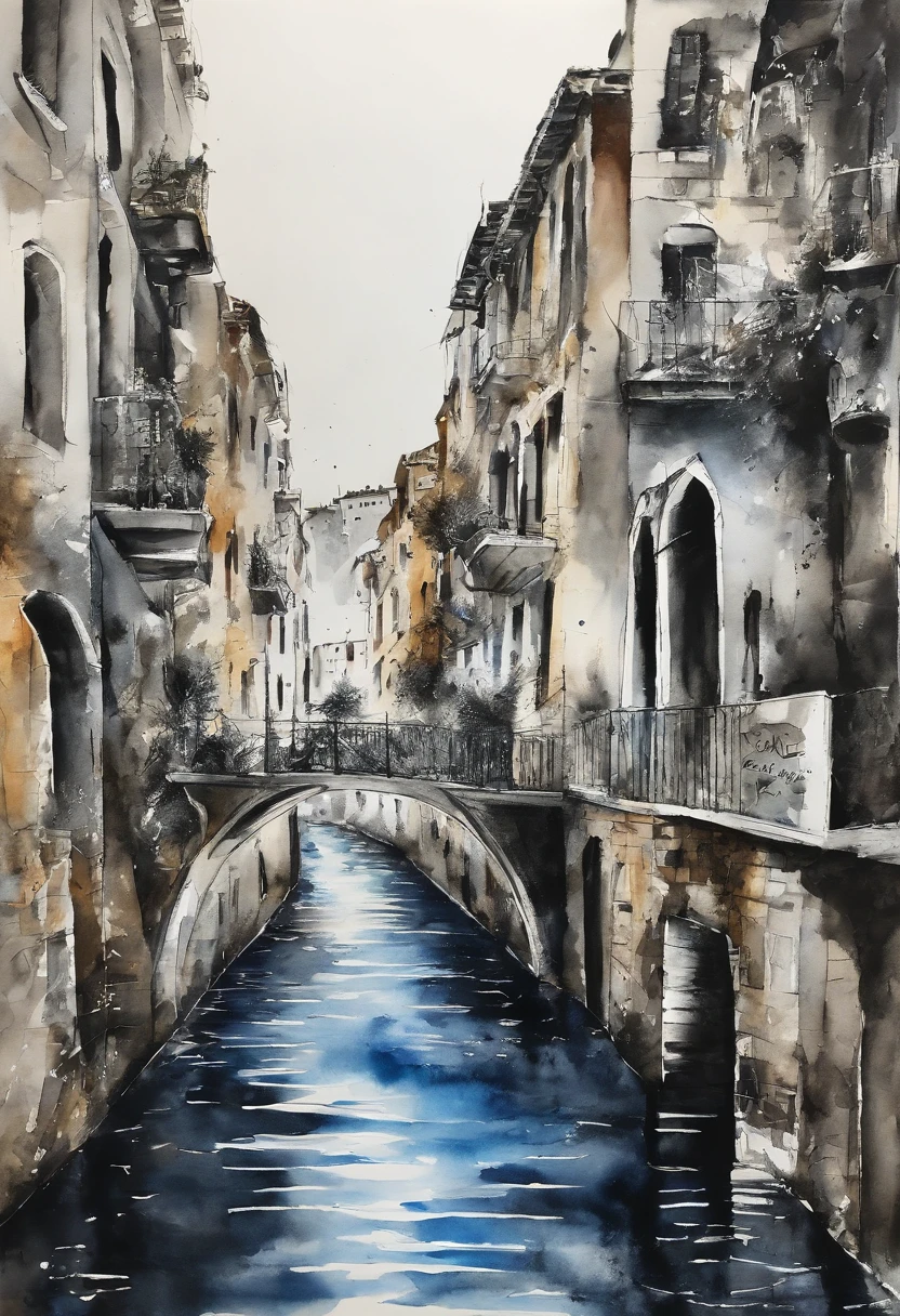 white and black photos of a city with a blue water, in the style of contemporary collage, animated gifs, album covers, fluid, high detailed, yankeecore, relief