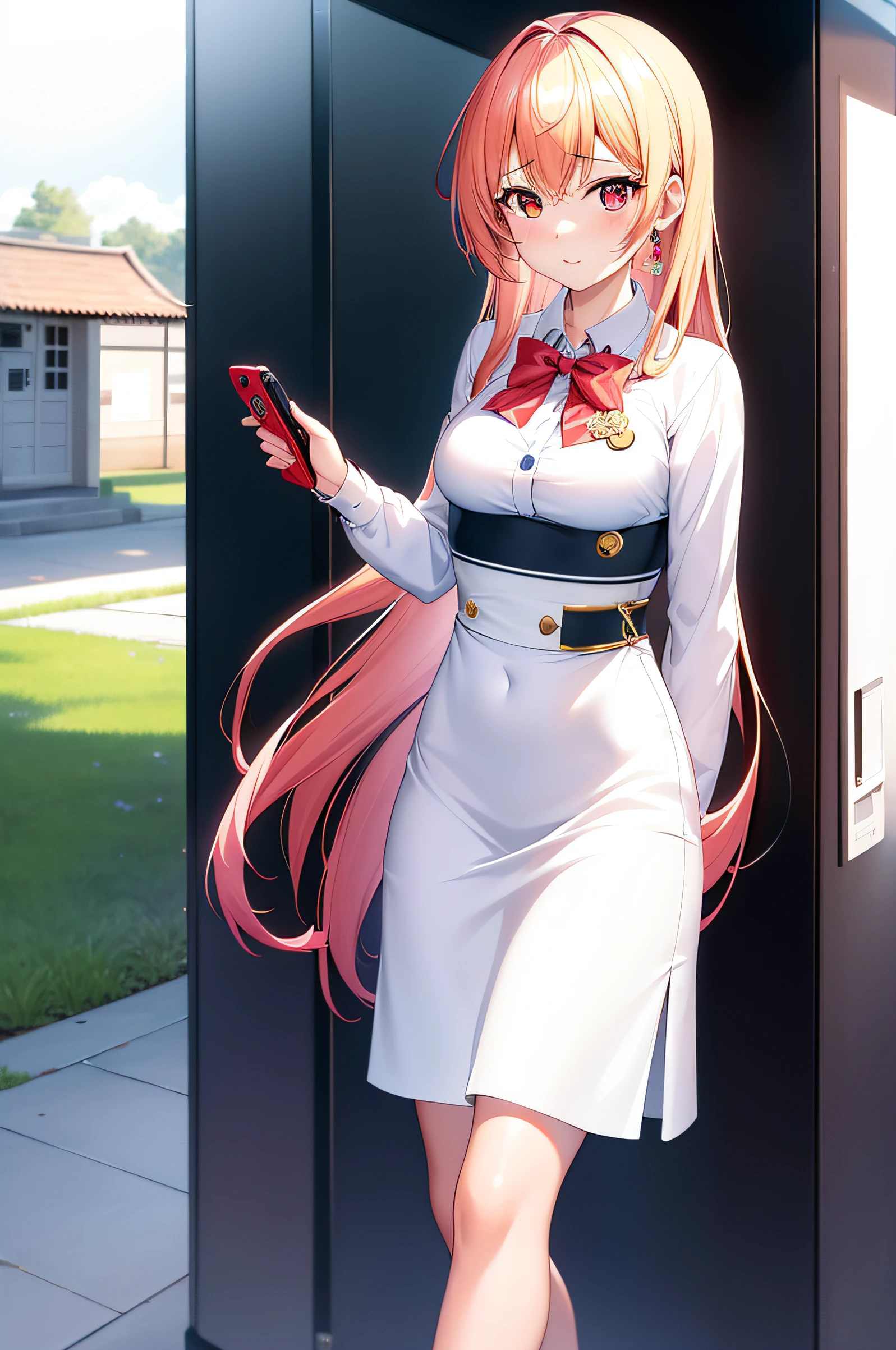masutepiece, Detailed face, ultra-detailliert, Best Quality, 8k cg wallpaper, stunning art, Beautiful Hair 1(girl with),校服,(Public phone booth, Next to the telephone booth:1.1),&nffsw;Lola:Add_detail:0.7&nffsw;,&nffsw;Lola:flat2:0.7&nffsw;,