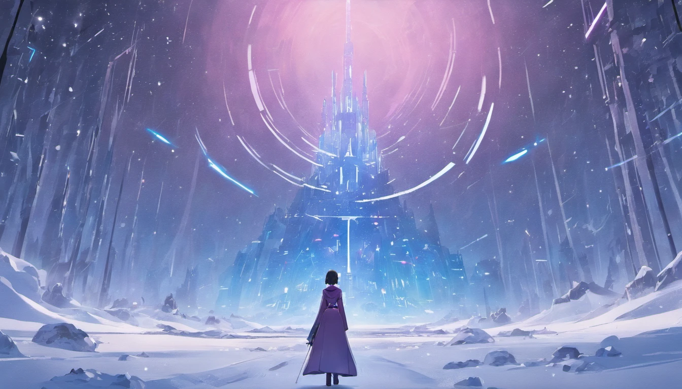 Star Wars in St. Walker, snowy landscape, Futuristic details, Cinematic style, Digital art, illusory engine, Highly detailed, Bokeh
