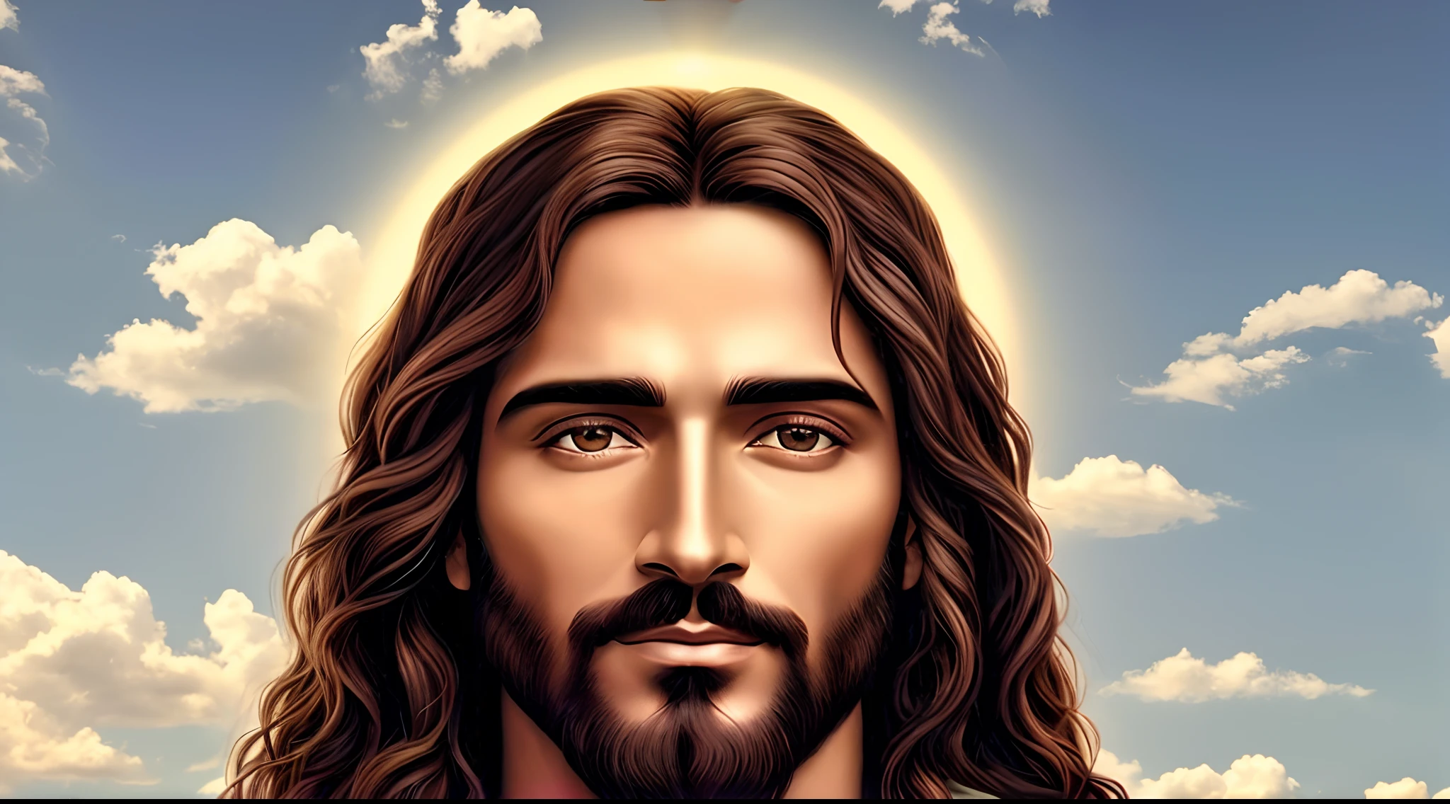 continue o funda da imagem mais realista, good strong and beautiful lighting, exalando poder de cristo