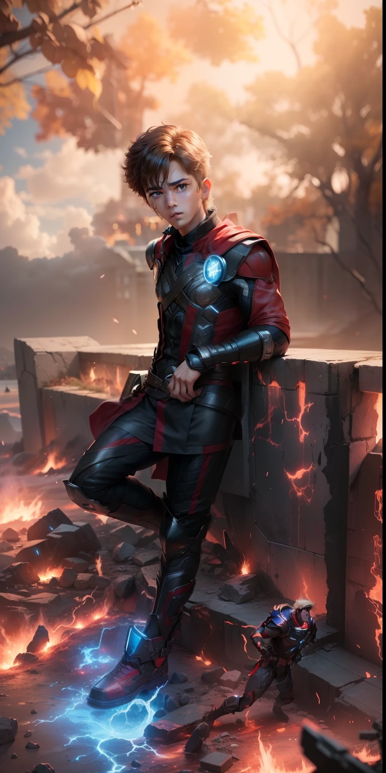 Change this background cyberkpurk . Hansome boy.thor avenger (realistik 4k) --v4