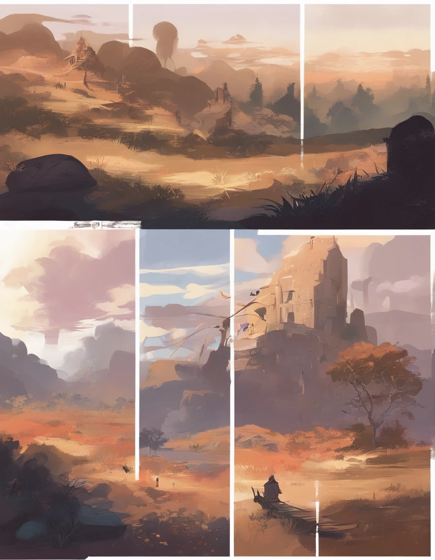 "Draw a serene scene that depicts someone in search of the "Descanso de Deus". Imagine a celestial setting with a bright starry night sky. Below that sky, This figure is in a quiet location, where peace and serenity are evident. There is no competition, humor or comedic elements here, apenas um ambiente calmo e espiritual."