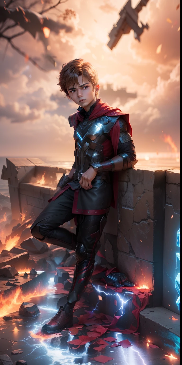 Change this background cyberkpurk . Hansome boy.thor avenger (realistik 4k) --v4
