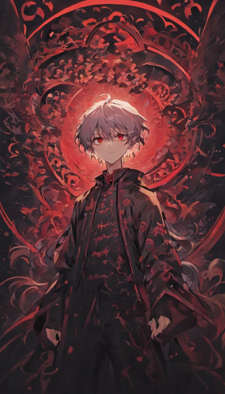 (Black background:1.4),(Silhouette of a boy's head, Red Eyes, Colorful long gray hair, Oriental elements, In the Dark)，(Chinese Illustration:1.3，paper art:1.3, Quilted Paper Art:1.2),( Reasonable design, Clear lines, High Sharpness,Best Quality, Very detailed, masutepiece, Movie Light Effects, 4K )
