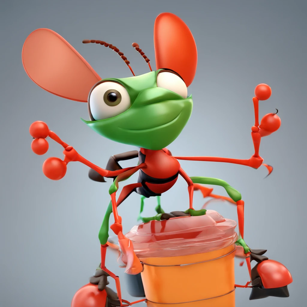 Cartoon ant delivery boy