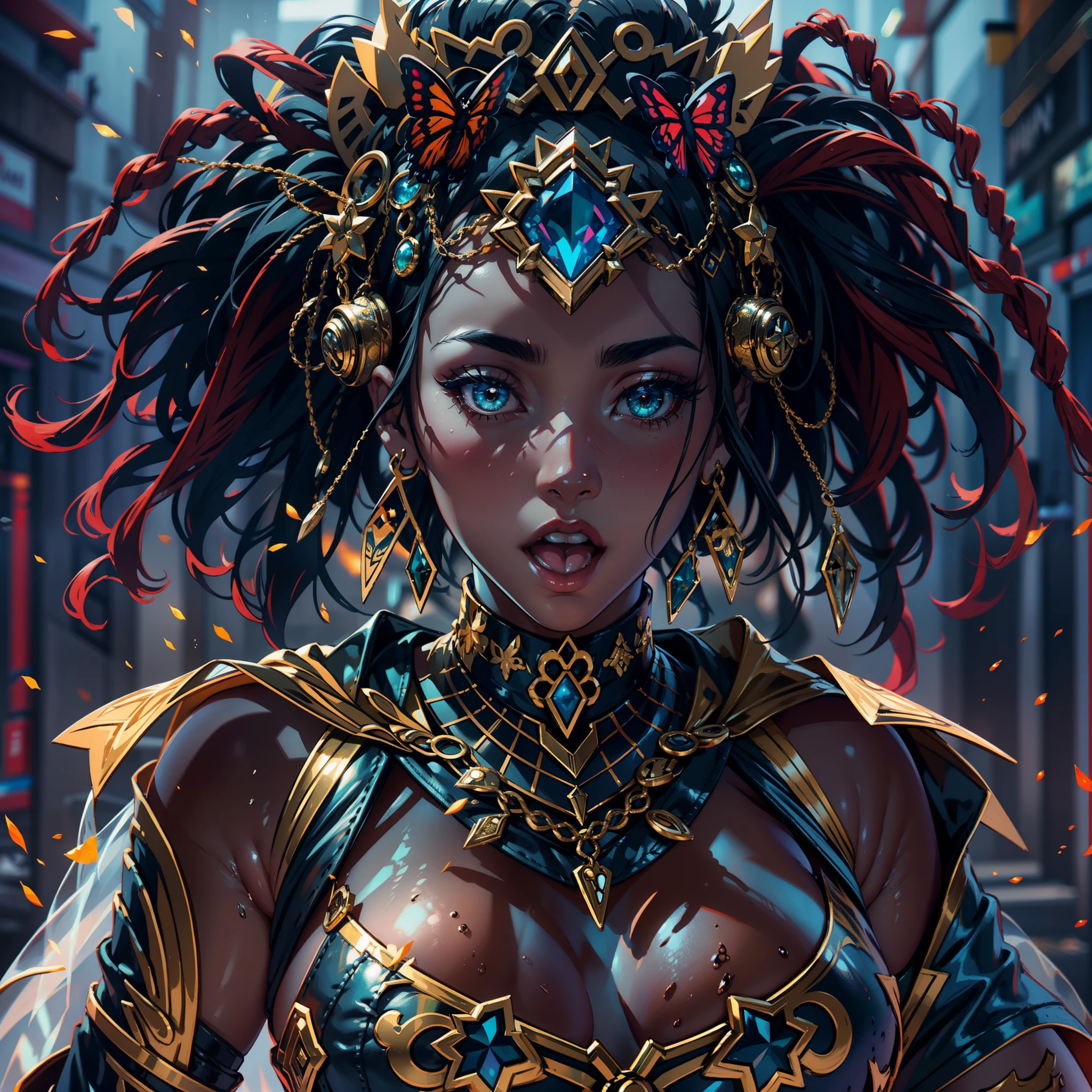 Masterpiece epic sunLight girl Heroe Marvel "Storm" outfits Beholder ultra realist saturate meticulously intricate ultra pro-photorealistic optimal ultra high_quality accurate ultra high_detail ultra_highresolution color-coded shading max perfection reflex graduated reflection extreme improved Octane_rendered opengl-shaders glsl-shader UHD XT3 64K 32K 16K 8K DSLR HDR unrealengine5 romm rgb pbr Analogic ultra_Sharpness focus fxaa cgi vfx sfx fkaa txaa rtx ssao post-processing post-production cell-shading tone-mapping volumetric lightning contrast Shadow 3dcg darkness night outdoor Moon global luminescence Fire-follet Goddess dazzling moto mounted bike motocycle hearth "Riders" ride Ark "Heavy Metal" Diplomatic Queen sundrop glamour female Cosplay "Ororo Munroe" Baroque hairstyle black african dreadlock curly ecstatic agate symmetrical athletic fullbody blackess skin tanmed epic gorgeous clean cheekbones effects rougeoiment embarrassed lazuli ultra beautiful yeux dark brown pupils black irises turquoise sapphires open mouth teeth obvious smile (tougue fall droplet water drop of water) cape levitating jacket floating Bridaldress Dickey Collar Charm Elastic Lace Turtleneck Sleeve Blouse Pullover Lining clavicles shoulders:Open papillotes white leather breasts fine sideboob satin safran orange yellow skirt soies assorties lace corsait gothic zip tin livid red thick amples spinelles nombril revealing diamond heart chastity_belt silver adorned padlock Gold lock pubis scarlet pubis-hairy obvious indigo garter snap thighs legs boots gothic ruby invoke CGSCOSITY onyx jukebox (EOS R6 135mm 1/1250s f/2.8 ISO400) opal inox rune armor chrome gold heavyflat band fathom richly decorated glyphs ornate lava micro navy plasma Tourmaline silver earth engravings lava incandescent flash depthfield street population Urban background floraison Monarch equirectangular 360 deep path kindergarden chef-d&#39 monster butterfly tattoo Bruce_Weber girl naked sex nsfw multi various etc.