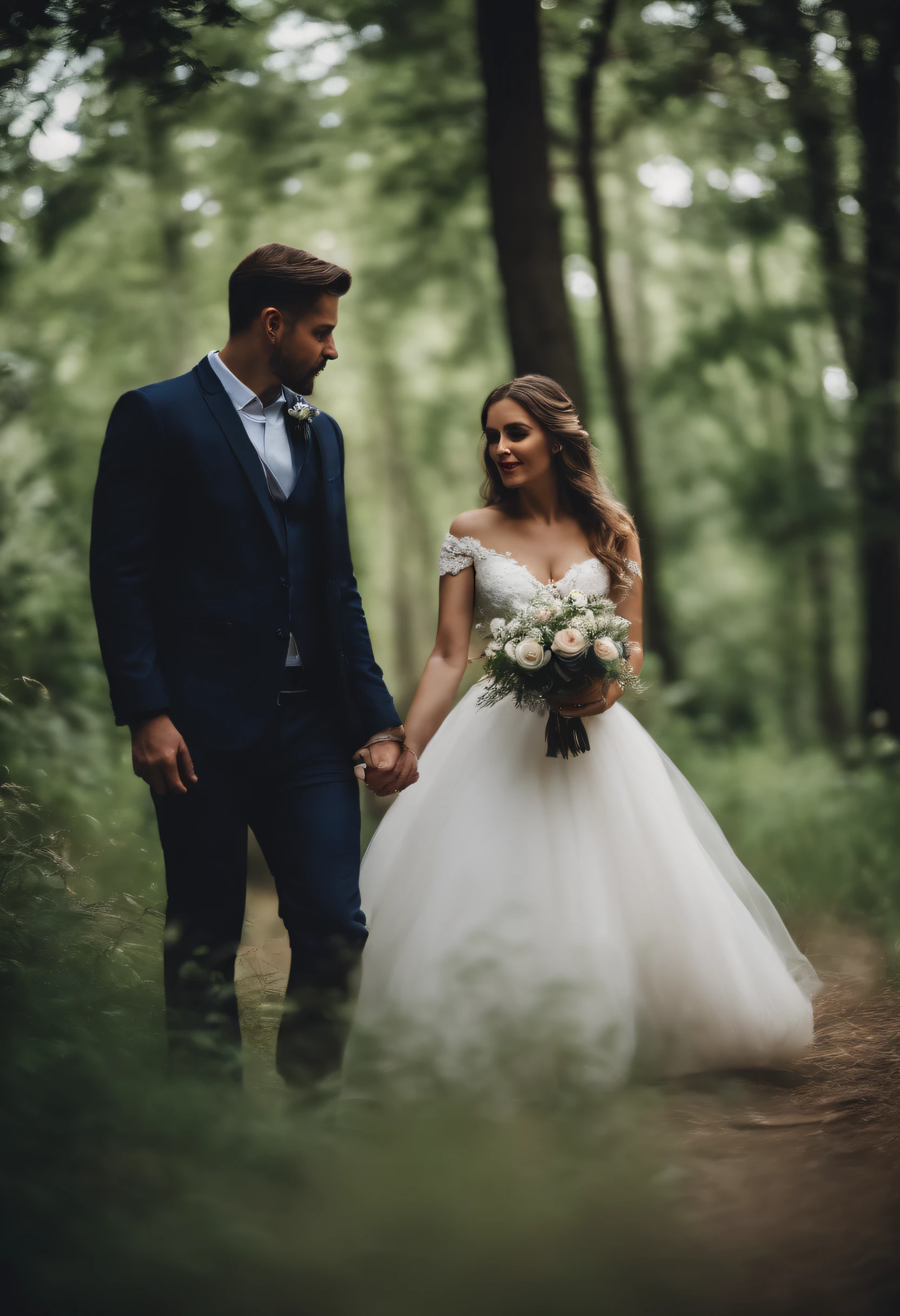 Modern Wedding Photo cinematic and realistic