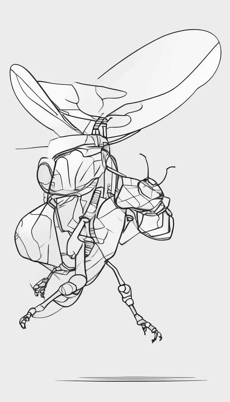 An ant delivery boy, minimalist