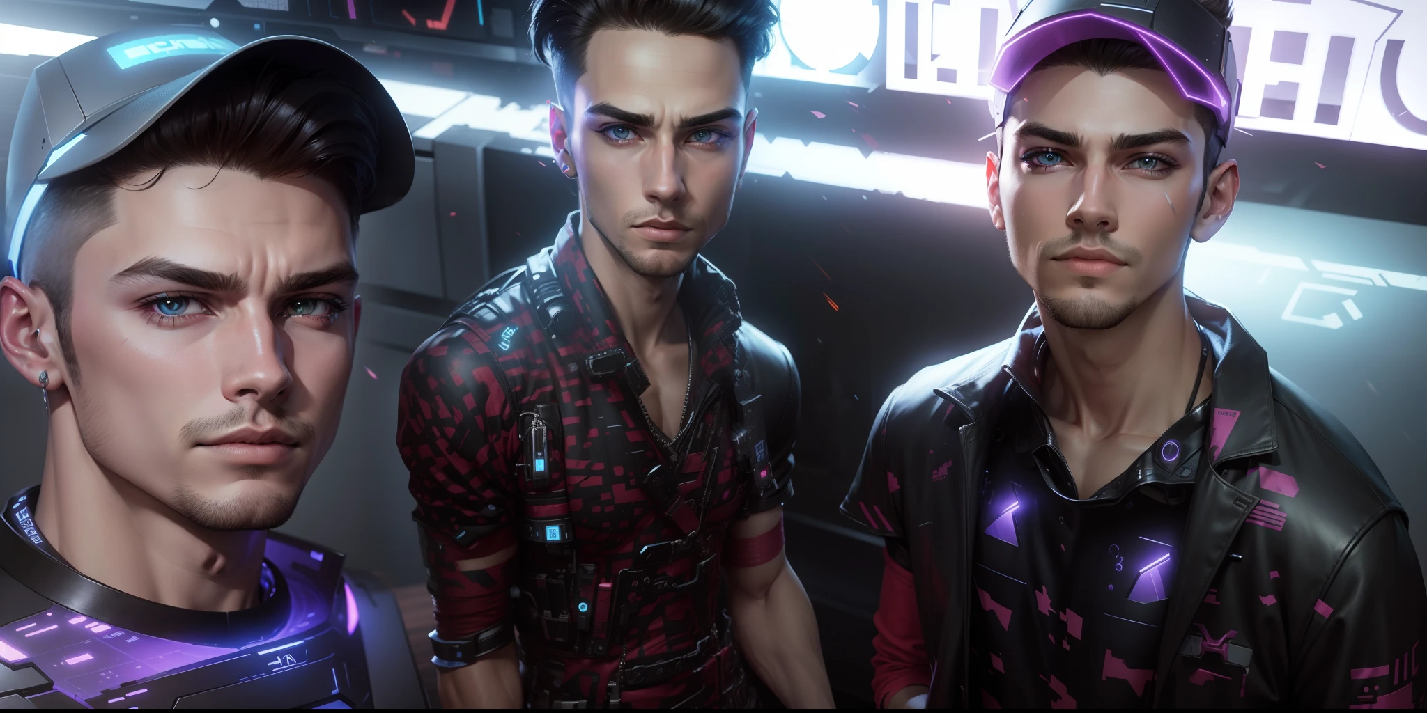Change background cyber punk handsome boy, realistic face, 8k ultra realistic