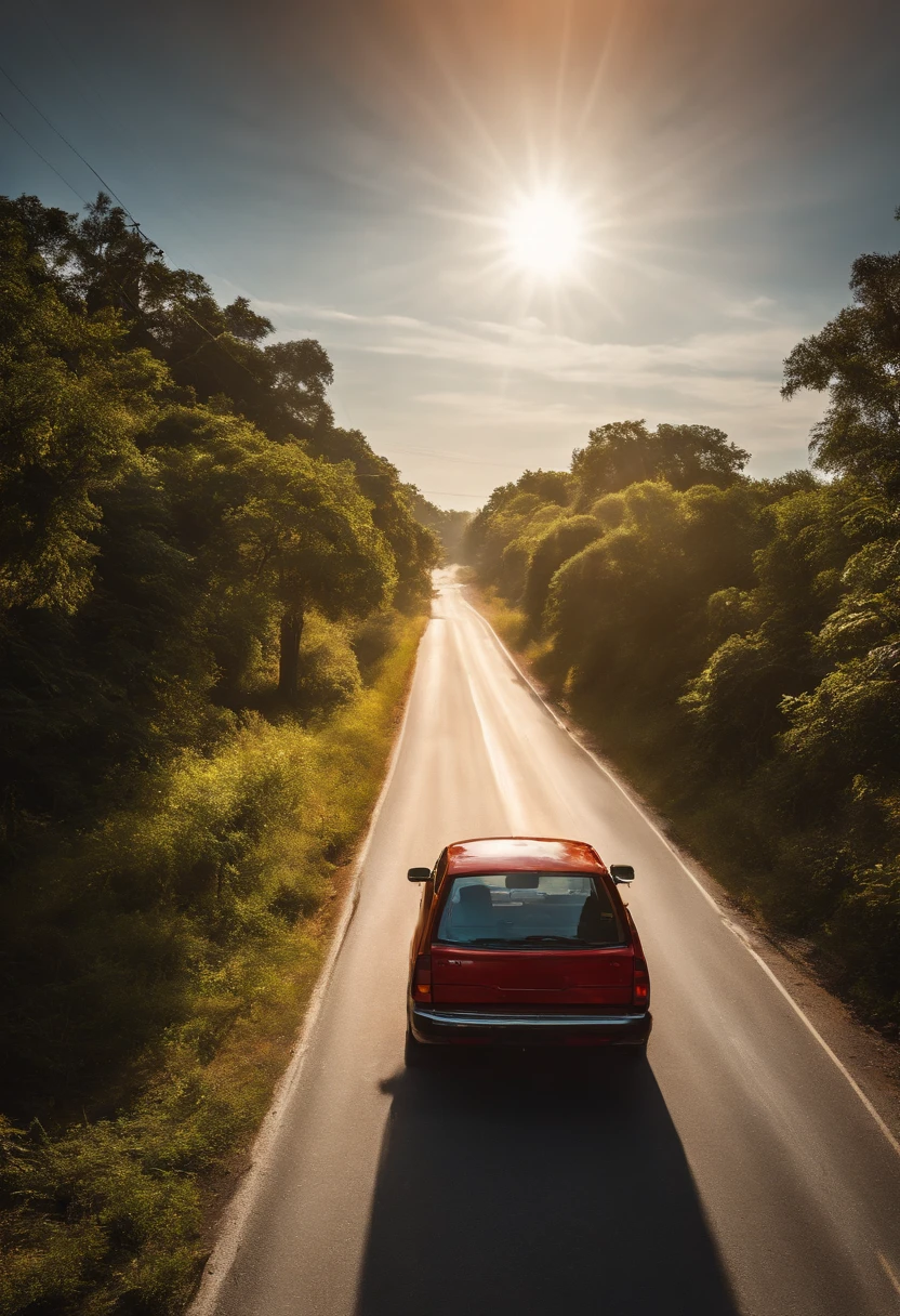 On a scorching August day, the sun blazed down relentlessly, heating the grayish asphalt road. The air was filled with the deafening symphony of cicadas and the constant honking of car horns. Waves of heat distorted the entire street as people hurried along.