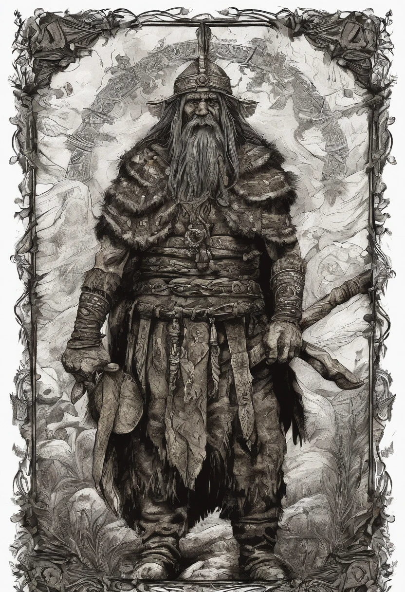 Hindu dwarf with many arms