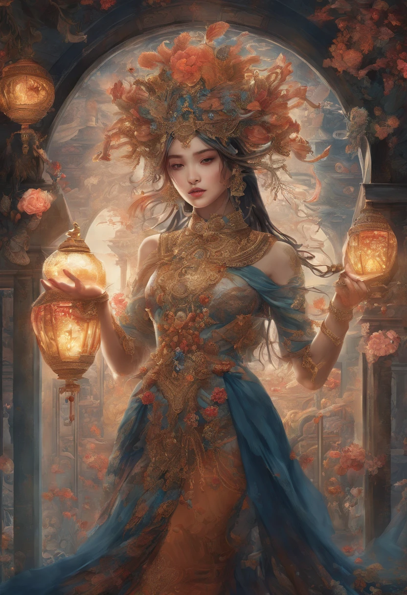 "Envision a mesmerizing scene of the 'Night Parade of One Hundred Demons' in exquisite detail, representing a masterpiece of artistry and quality. Capture the essence of this supernatural procession with vibrant colors, intricate designs, and nuanced lighting. Emphasize the dynamic movement and energy of the demons, showcasing their diverse appearances and unique attributes. Illuminate the night with ethereal glow and mysterious shadows, evoking a sense of wonder and awe. Enrich the atmosphere with elements like fog, moonlight, and flickering lanterns. Let this extraordinary spectacle unfold in a richly detailed setting, featuring a bustling street adorned with traditional architecture and symbolic motifs. May this be a breathtaking fusion of mythology, tradition, and artistic brilliance.", naked girl, nsfw