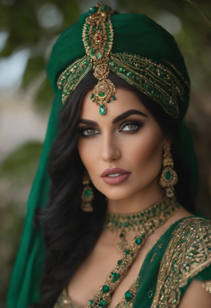MULBHER WITH GYPSY FEATURES IN EMERALD COLOR