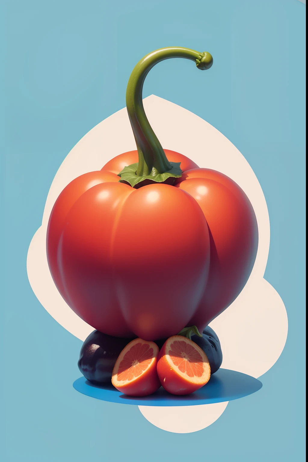 Create a cartoon icon for me to use on my Instagram page of a pepper character