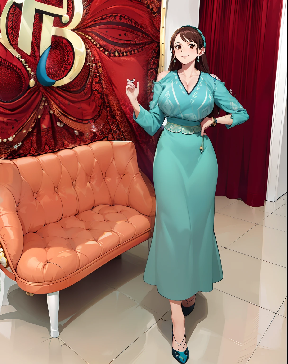 masutepiece, ((hyper detailed background, Delicate pattern, intricate detailes)), (Highly detailed, Fine details),  (((Ridiculously large breasts)))、(Ridiculously huge breasts:1.5)、((huge udder))、Best Quality, Beautiful lighting, ((medium breasts, Slim Girl)), Nami Final, ((Skirt,Top)), Simple shirt, 1girl in, Orange hair, Solo, Long hair, Jewelry, Brown eyes, Smile, earrings, ((Blue tattoo, Tattoo on the left shoulder, Ultra-detailed tattoos)), (intricate detailed background, Barren land, boulders, ocean, banishment, nature environment), (Cowboy Shot),