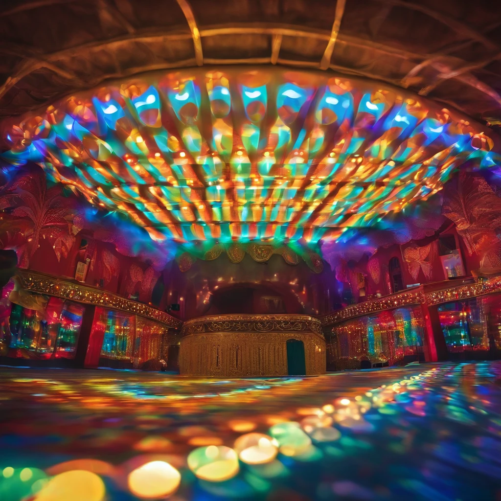 jigsaw sendo deejay, festa, sunny skies, dancing people, estranho, psicodelic, cores muito brilhantes, light particles, com luz brilhante, Mshiff, Arte do papel de parede, Papel de parede UHD
