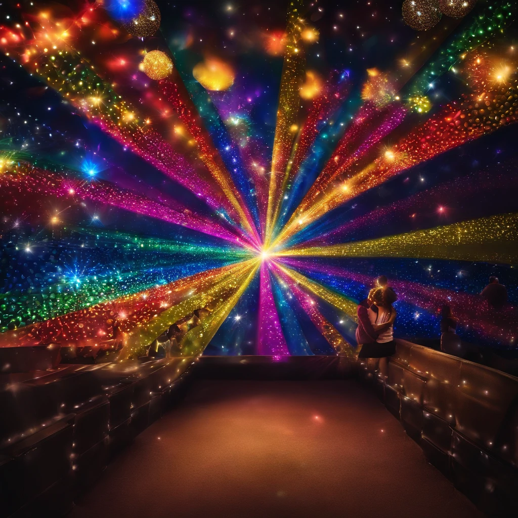 jigsaw sendo deejay, festa, sunny skies, dancing people, estranho, psicodelic, cores muito brilhantes, light particles, com luz brilhante, Mshiff, Arte do papel de parede, Papel de parede UHD