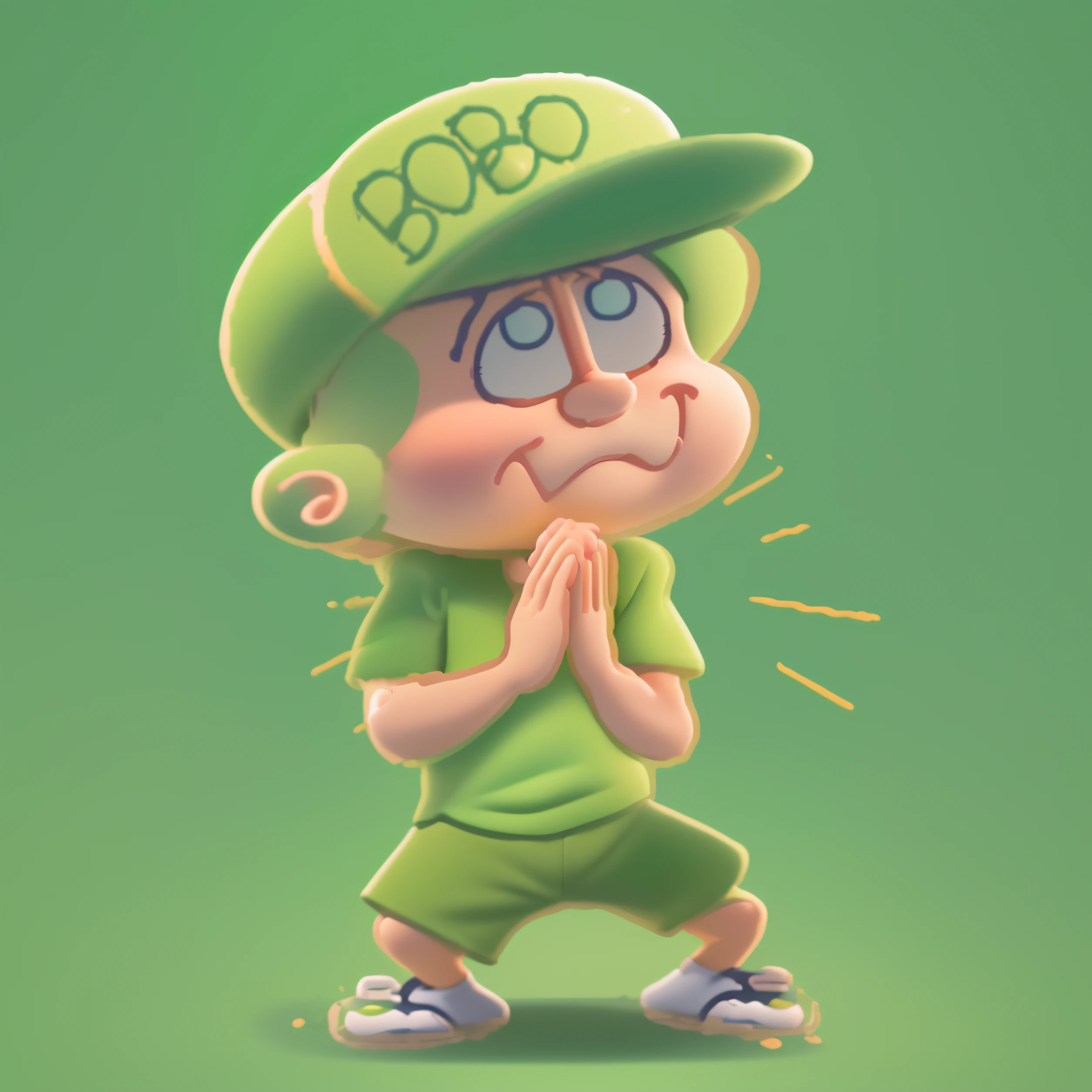 cartoon boy with a hat and a green shirt is praying, cartoon image, praying, doing a prayer, praying posture, he is greeting you warmly, el chavo, cartoon still, pray, in cartoon style, cute cartoon, 😃😀😄☺🙃😉😗, cartoon, prayer, cartoon illustration, reyyan, with a cool pose, cartoonish cute