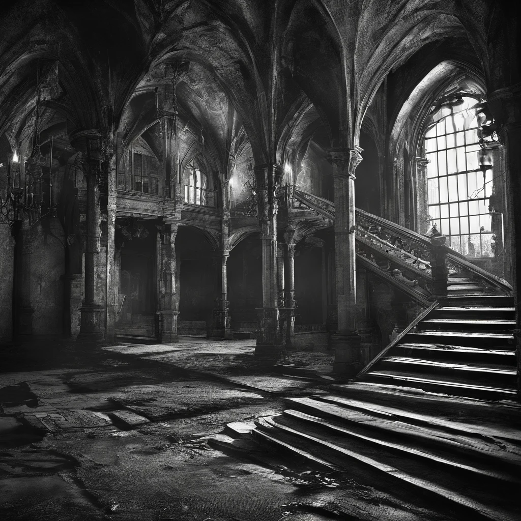 An old basement in the open air, exuding bad energy through the cracks.