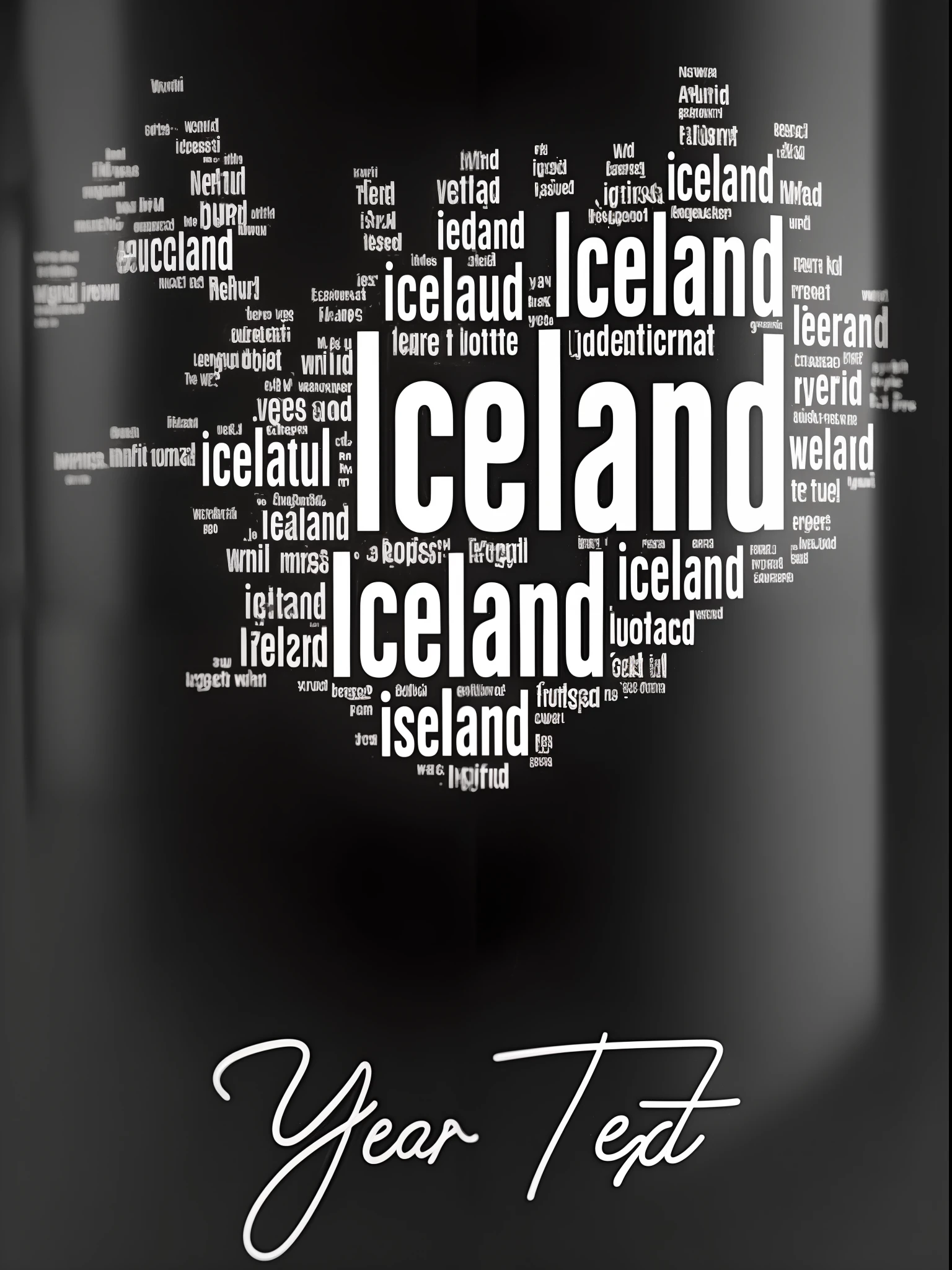 a close up of a black mug with a white text on it, iceland, text poster, white font on black canvas, teaser, backdrop, overlaid with cyrillic words, took on ipad, in white lettering, with text, description, made of ferrofluid, iceland photography, scotland, 136412351, gorgeous