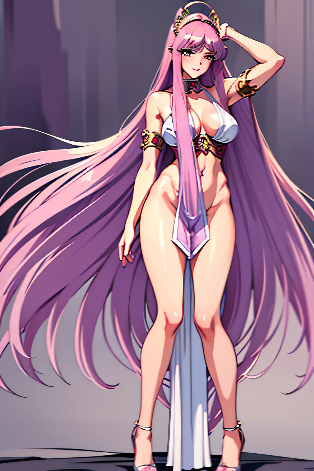 top-quality,hight resolution,A look of blush and embarrassment,Realistic female genitalia,a beauty girl, full body Esbian,,I'm having sex in the missionary position,Half-undressed,Show me your female genitalia,NSFW,red blush,I'm having sex,, Temple of Athena, Saori Kido