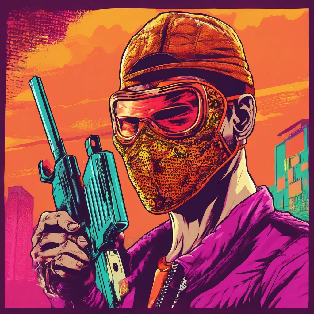Man killer with mask