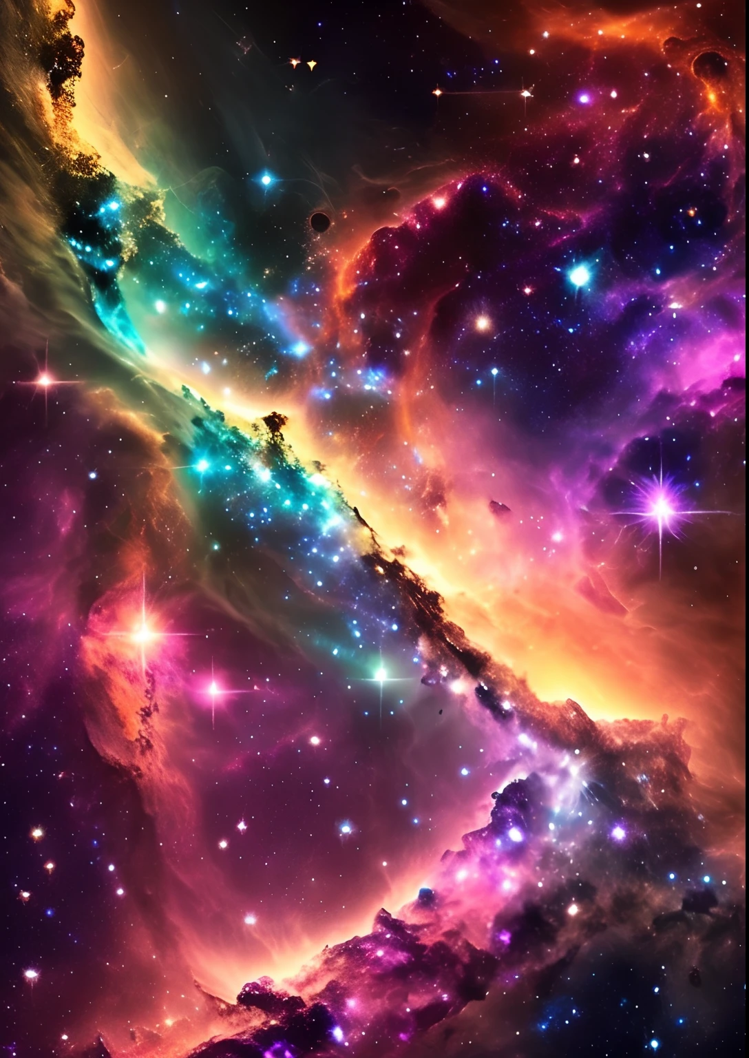 dreamlikeart, galaxy, outer space, nebula, star, Scorpion from the Stars (star:1.5),