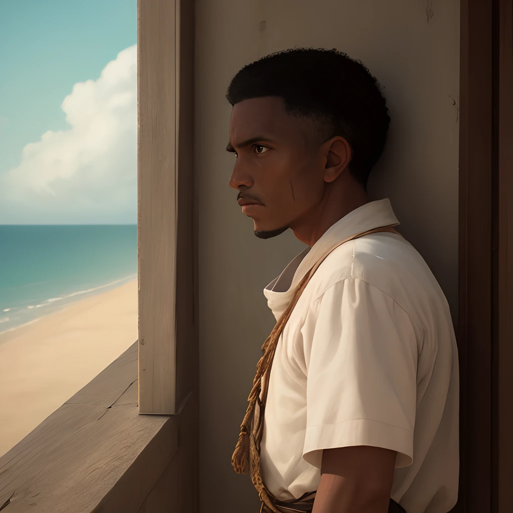 José looks at the horizon, sold into slavery but determined to face his fate.