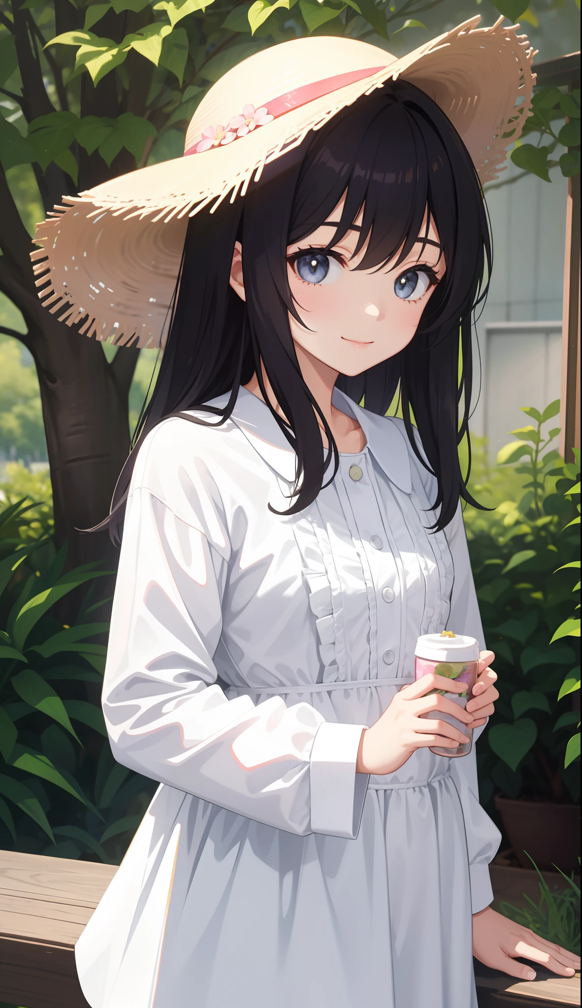 1girl in、AS-Adult、A smile、Cat lady、（small tits）、Upper body portrait、