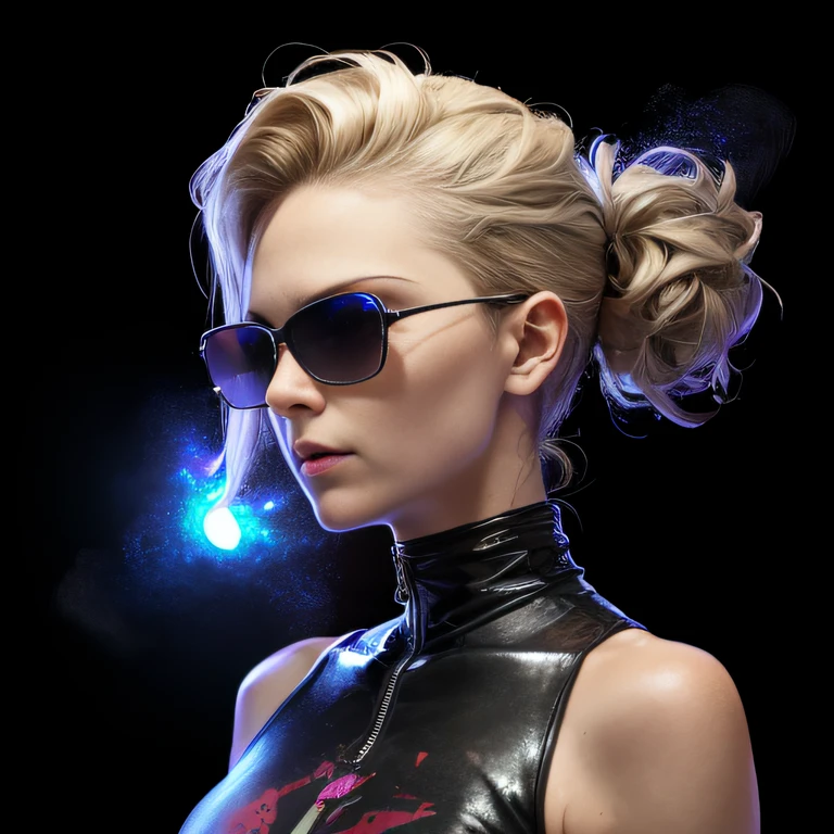 Backstreets，Face people who want to protect，This woman is also gentle and loving，cartoony（Female soldier head）Tattooed with，Smoke billowed out，thin fog，Moonsnow（（An extremely delicate and beautiful woman），（（1 Rock Girl）），（（Lightning in the hands of a woman）），Lightning surrounds the rock girl，（（lightning chain））outside，parks，unreal-engine:1.4,hyper HD,Best quality:1.4, Fotorrealista:1.4, Skin texture:1.4, tmasterpiece:1.8,Pose behind beauty,(Original sunglasses for women),Burpunk,Mechanic,eye disease,Orange metal surface,digital displays,Advanced technology,Futuristic,red neon light,electromagnetic field,sharp-edged,aerodynamic design,Digital bio,Bio mech,mystical ambiance,Glass visor,heightened senses,Energetic posture,Invisible circuits,holographic projections,Colored cable,Female cyborg leopard,(Special stations:1.4), boxing gloves，（best qualtiy，32K,Masterpiece）At the time of debut，cartoony，It's like a prelude to impending death。 The image of the great evil man penetrates into the hearts of the people in advance，Become everyone's nightmare。 Wait until it appears，Wearing leather，Plus a baseball bat covered with wire，Full of oppression，He also carefully hides the kindness of women， Because goodwill can become a weakness for survival，Hiding goodness is the way to survive in troubled times。 Zombies are not scary，Humans are terrible。 The woman succeeded，Women are destined to protect themselves，It is also to protect women， good vs evil，Two sides of the seemingly opposite，But in Negan, There are two sides to the same body。 Face the enemy，Women are cruel，No mercy。 Face people who want to protect，This woman is also gentle and loving，Letney