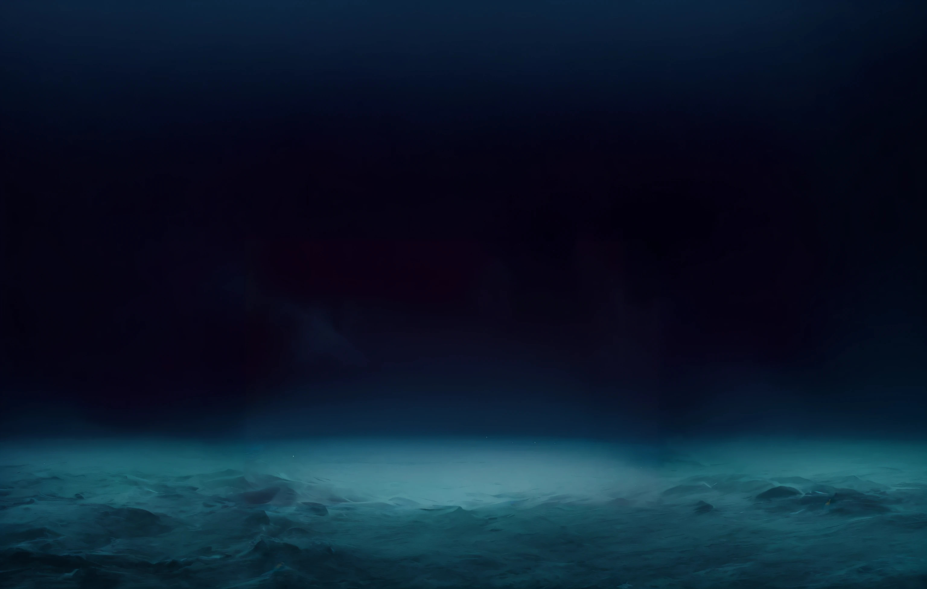 There is a picture of a dark blue ocean with a shining light, ((piso de arena))hq 4k phone wallpaper, fondo ( oscuro _ Ahumado ), Mar nocturno, Fondo nocturno, Antecedentes del juego, hd phone wallpaper, fondo plano, Underwater in the ocean at night, Una escena oscura bajo el agua, minimal background, Imagen de fondo, atmospheric background,