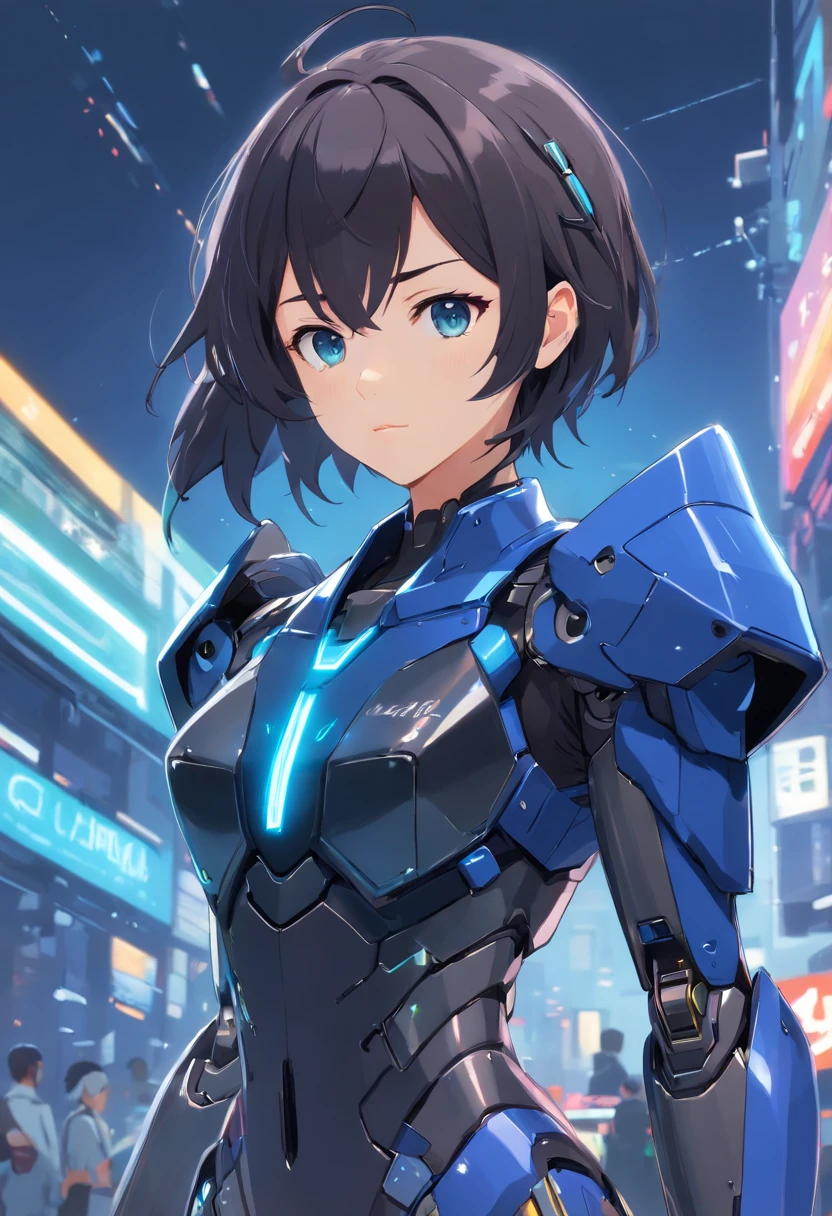 Vestindo um manto preto、Mulher de Arad em preto e azul, em armadura futurista dourada, armadura branca brilhante, armadura branca simplificada, armadura branca, terno mecha de corpo inteiro, Menina da armadura, ferra mecha preto gloss, female mecha, terno mecha, conceito de corpo inteiro, thicc, inspirado em Krenz Cushart, pale black armor