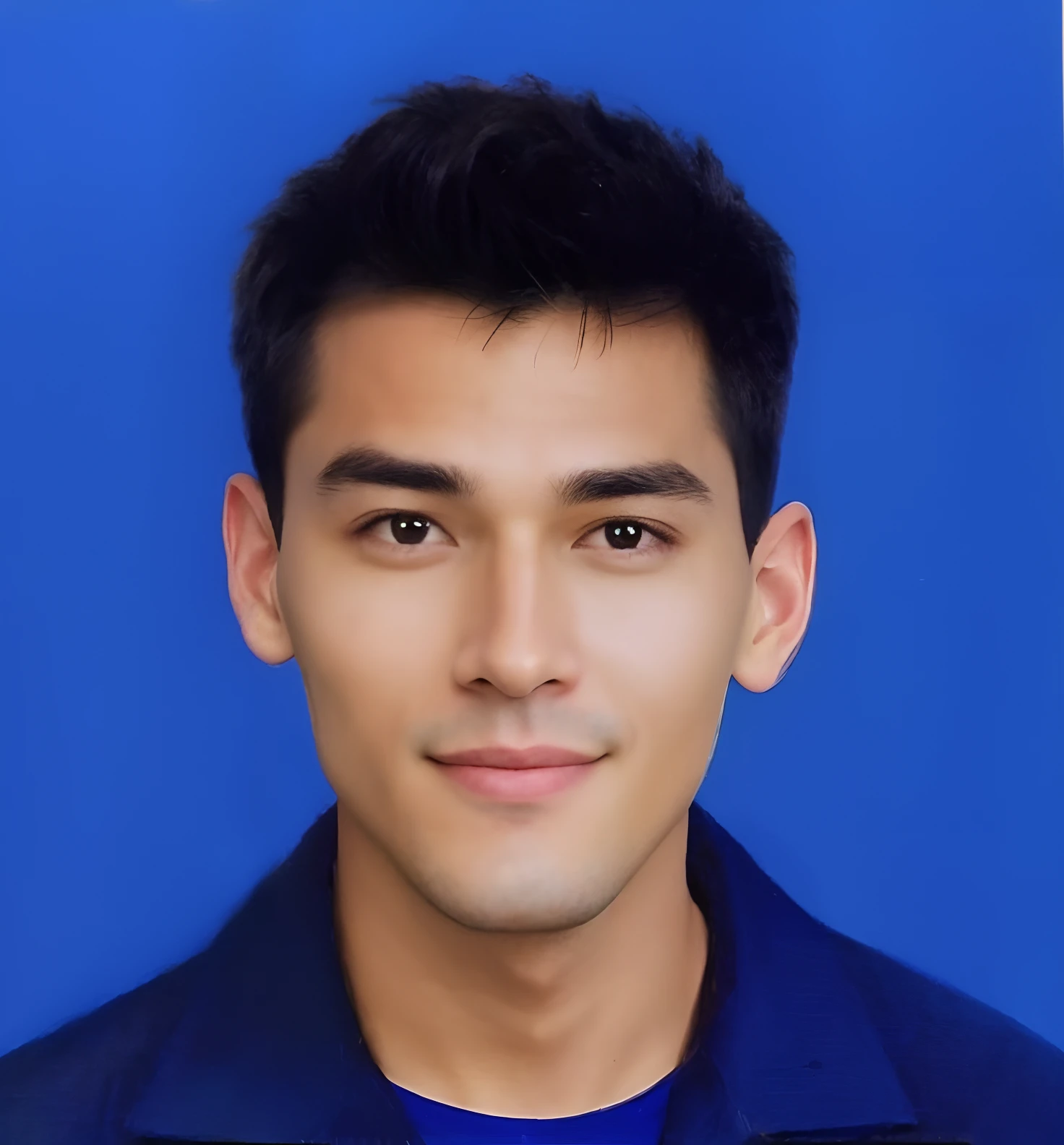 A handsome guy in a black suit