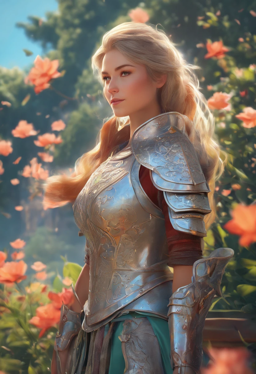 3d animation, chibi character, (masterpiece, best quality),(extremely intricate:1.3), (realistic), 1girl, milf, caucasian, green eyes, perfect eyes, perfect iris, perfect pupils, perfect lips, perfect nose, perfect hands, very detailed hands, perfect fingers, black hair, short hair, straight hair, bobbles ponytail hair, (medieval armor), metal reflections, (((silver armor))), outdoors, far away castle, (ornately decorated armor), (insanely detailed, bloom:1.5), chainmail, intense sunlight, professional photograph of a stunning woman detailed, sharp focus, award winning, cinematic lighting, blurry background, upper body, ((confident)), (Pose:looking at the camera), shadows, contrast, clear blue sky, constellations, peaceful, serene, quiet, tranquil, remote, secluded, adventurous, exploration, escape, independence, survival, resourcefulness, challenge, perseverance, stamina, endurance, observation, intuition, adaptability, creativity, imagination, artistry, inspiration, beauty, awe, wonder, gratitude, appreciation, relaxation, enjoyment, rejuvenation, mindfulness, awareness, connection, harmony, balance, texture, detail, realism, depth, perspective, composition, color, light, shadow, reflection, refraction, tone, contrast, foreground, middle ground, background, naturalistic, figurative, representational, impressionistic, expressionistic, abstract, innovative, experimental, unique