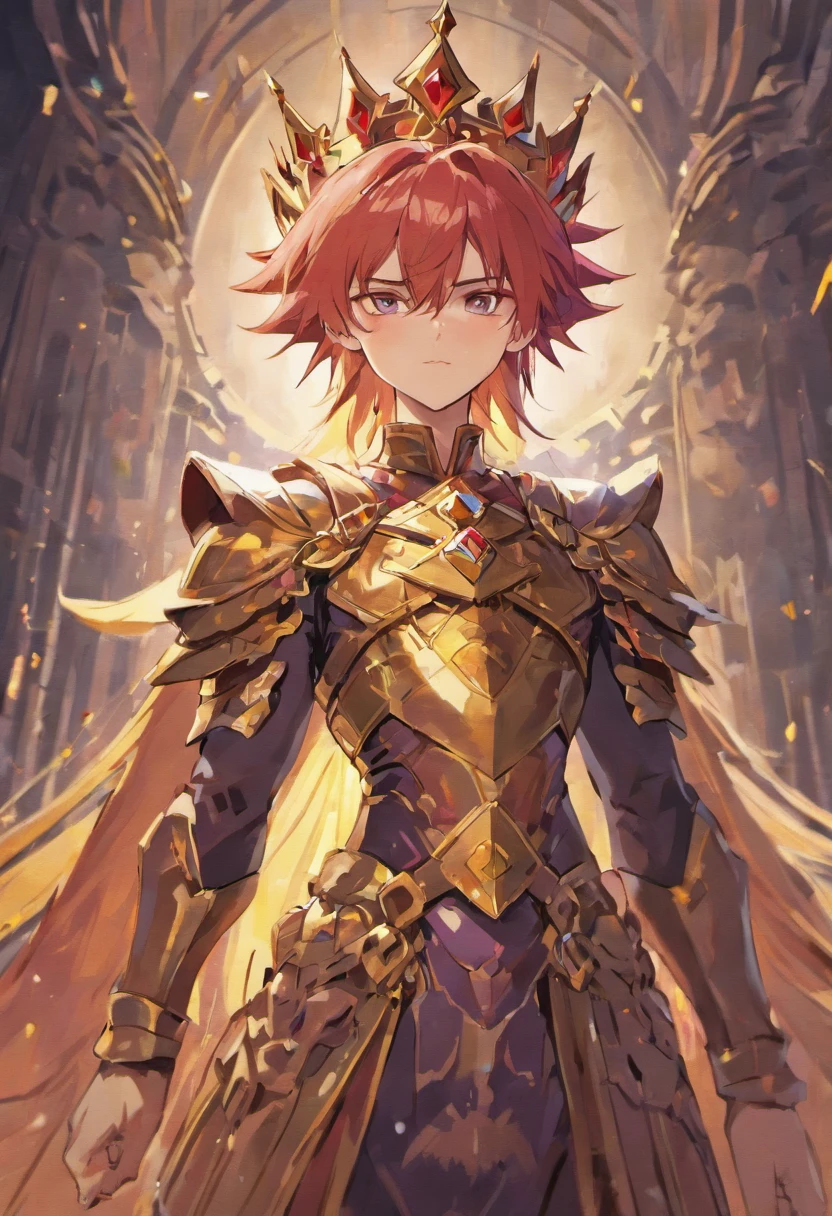{best quality}, {{masterpiece}}, {highres}, extremely detailed male, solo, sharp focus, elf, warrior, {{{character{{{1 man}}}}}}, solo, standing, highres, very long purple hair, {{{{{masterpiece character design reference sheet}}}}}, looking at viewer, spike armour, crown